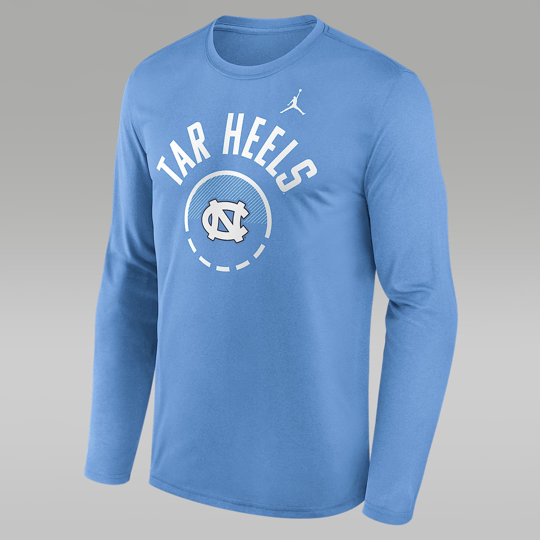 Playera de manga larga universitaria marca Jordan Dri-FIT para hombre North Carolina Courtside