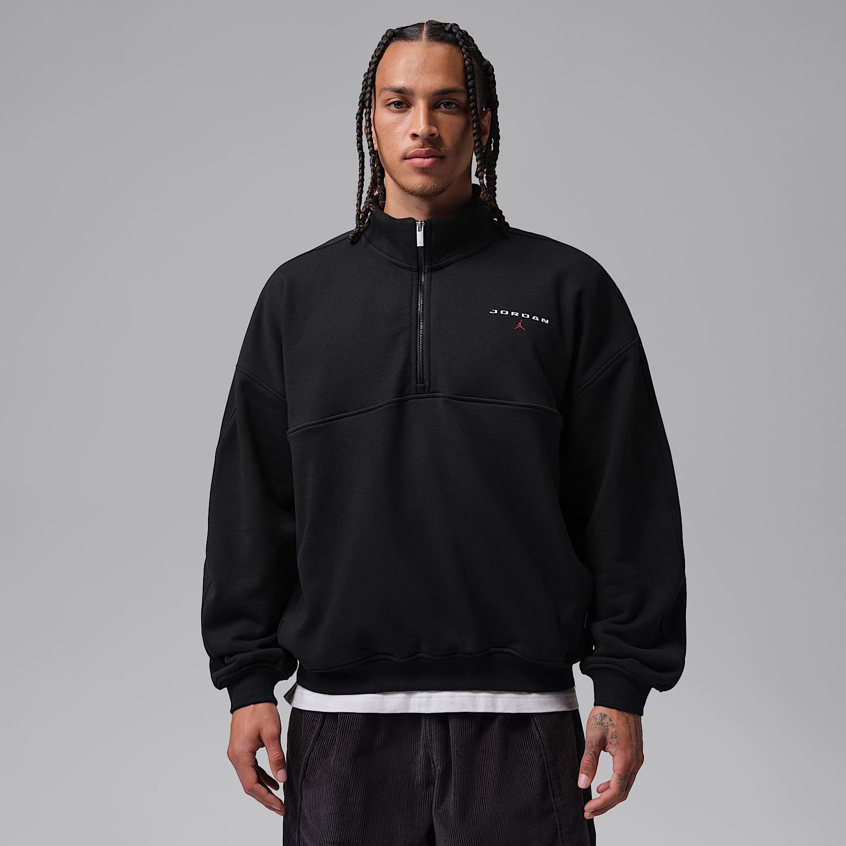 Sudadera con cierre de 1/4 para hombre Jordan Flight Fleece