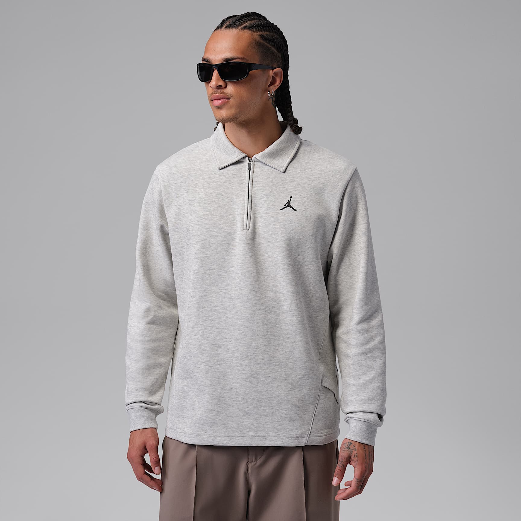 Jordan Men's 1/2-Zip Collared Long-Sleeve Golf Top