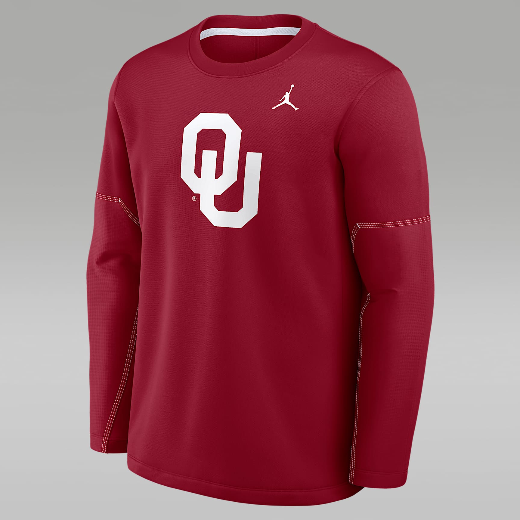 Oklahoma Sideline Coaches Men's Jordan Brand Therma-FIT College Long-Sleeve T-Shirt