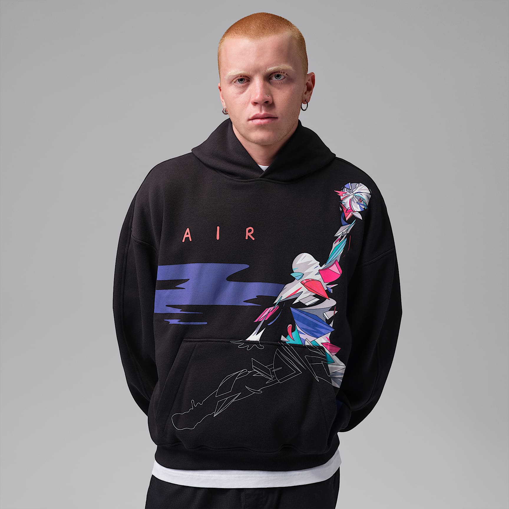Jordan Brooklyn Men's Oversized Graphic Fleece Pullover Hoodie