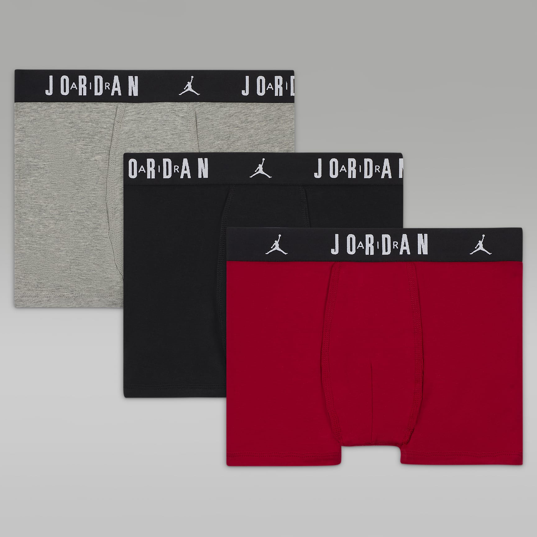 Jordan Big Kids' Flight Cotton Boxer Briefs (3-Pack)