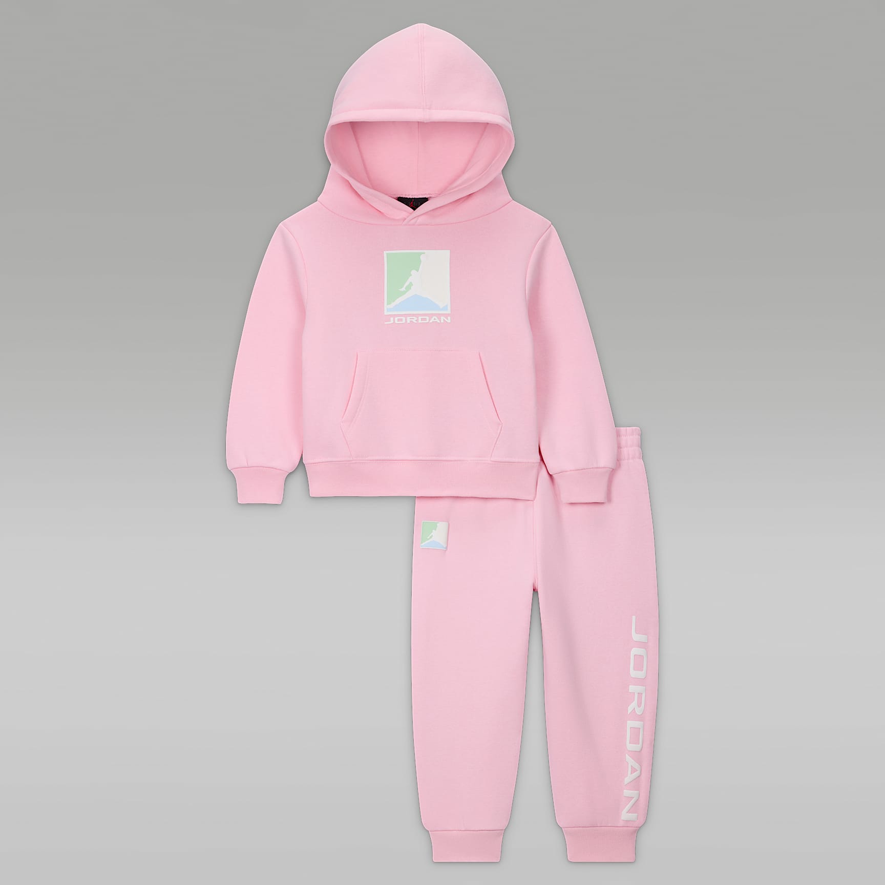 Tvådelat fleeceset med huvtröja Jordan Essentials Baseline för baby (12–24 mån)