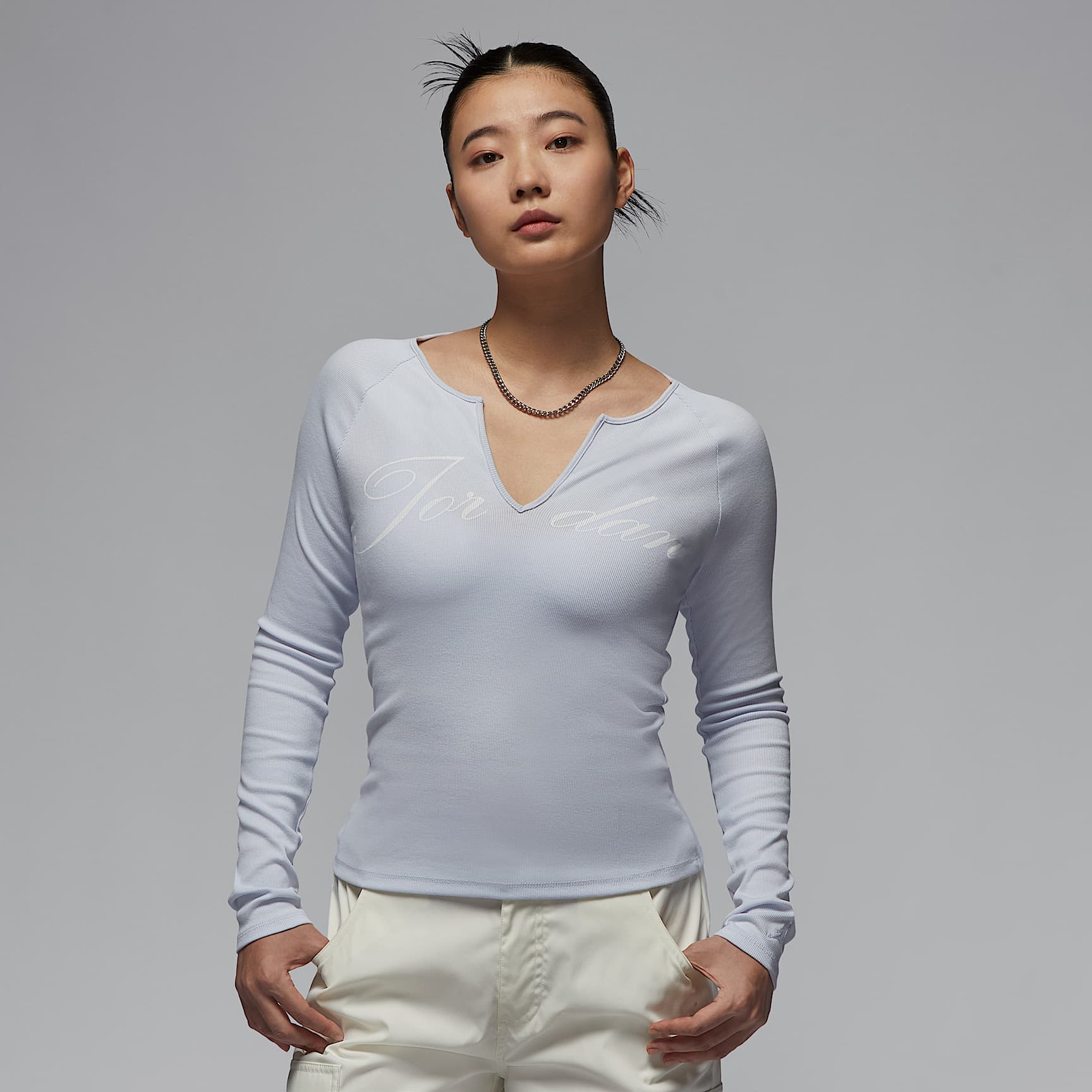 Jordan 女款長袖羅紋上衣