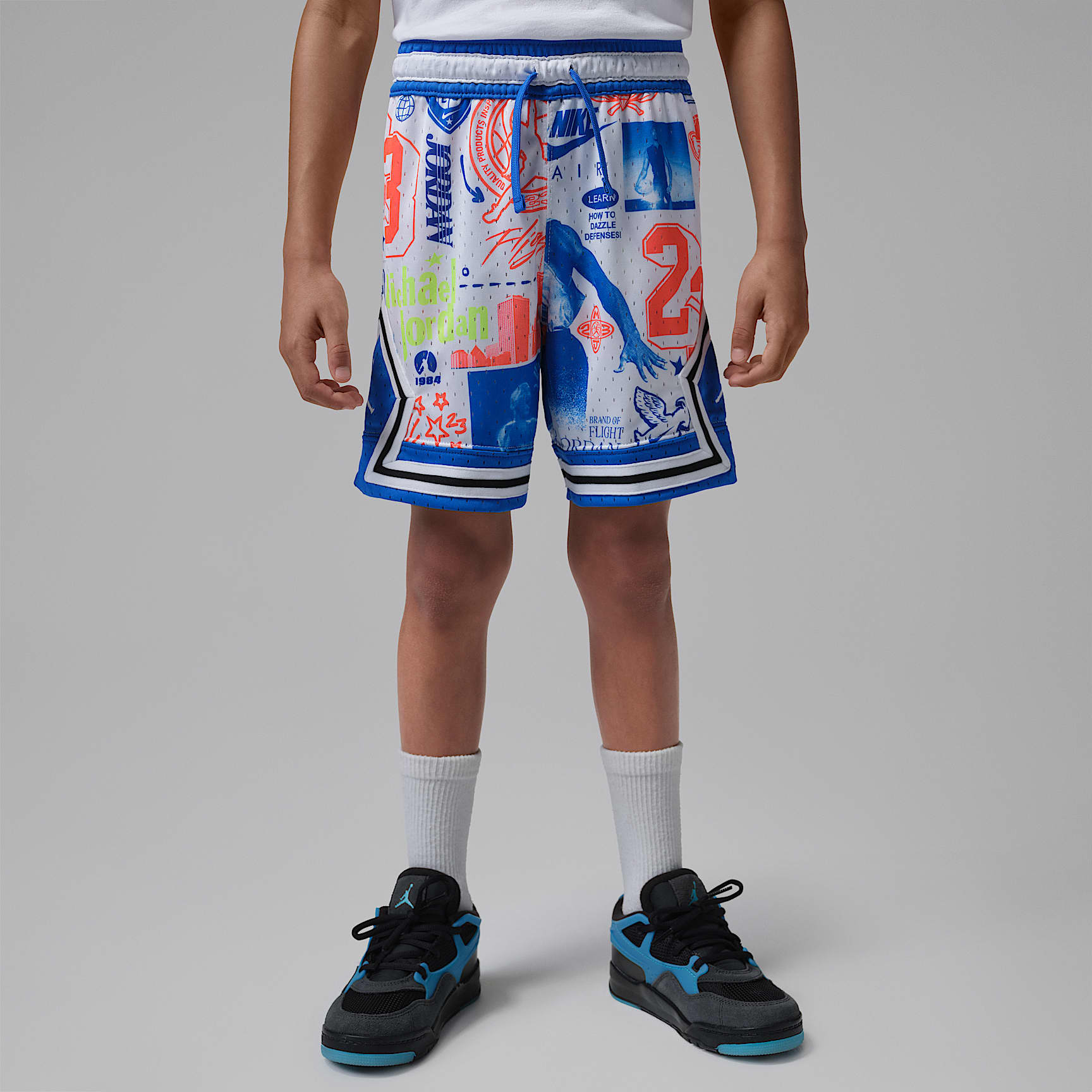 Jordan Dri-FIT Little Kids' MJ Printed Sport Diamond Shorts