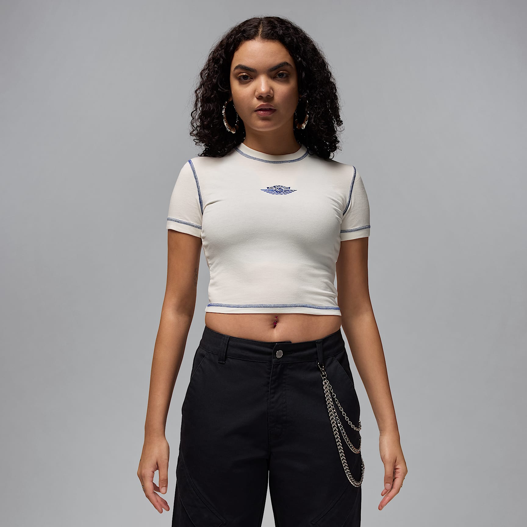 Playera de manga corta cropped para mujer Jordan Rare Air