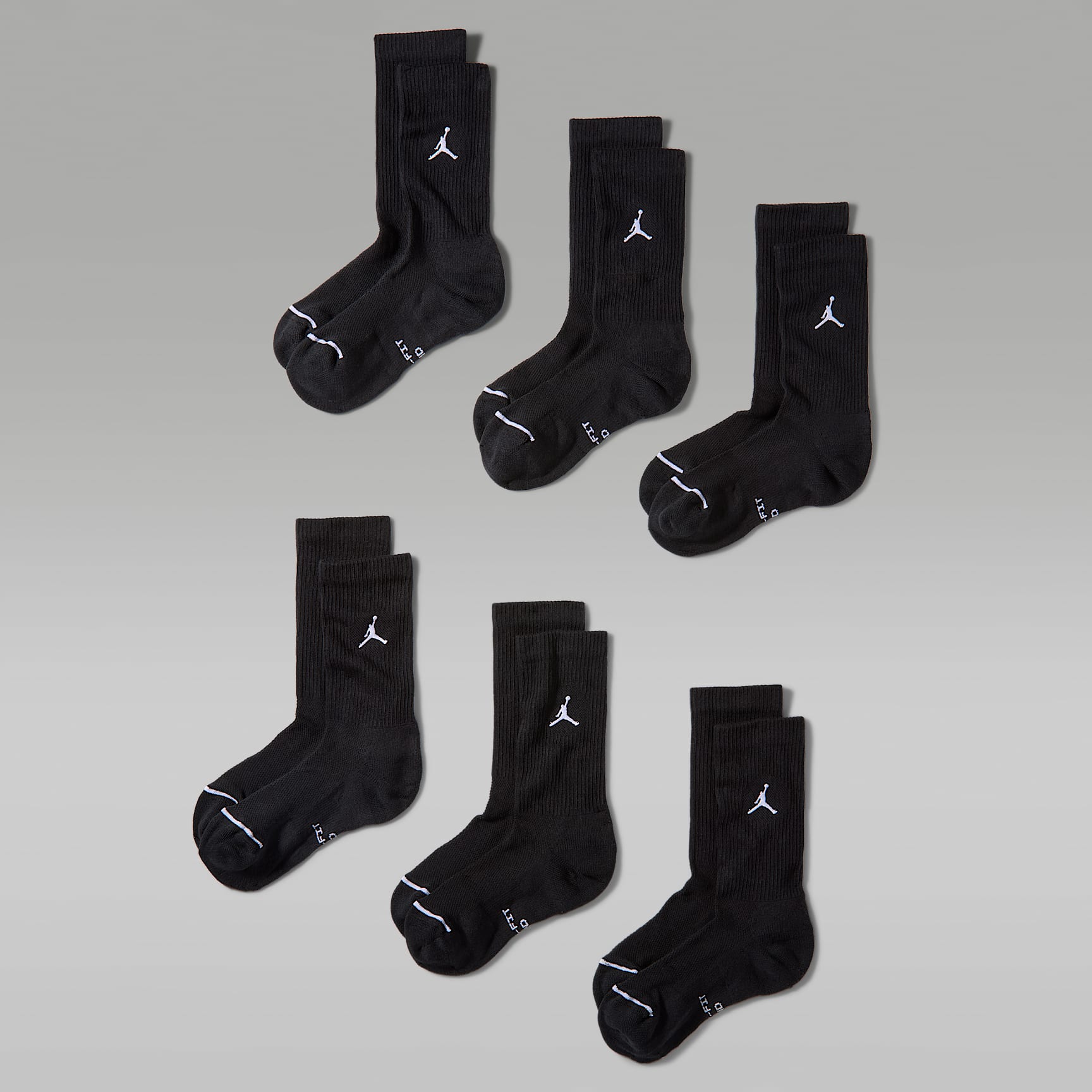 Jordan Everyday Elevated Crew Socks (6 Pairs)