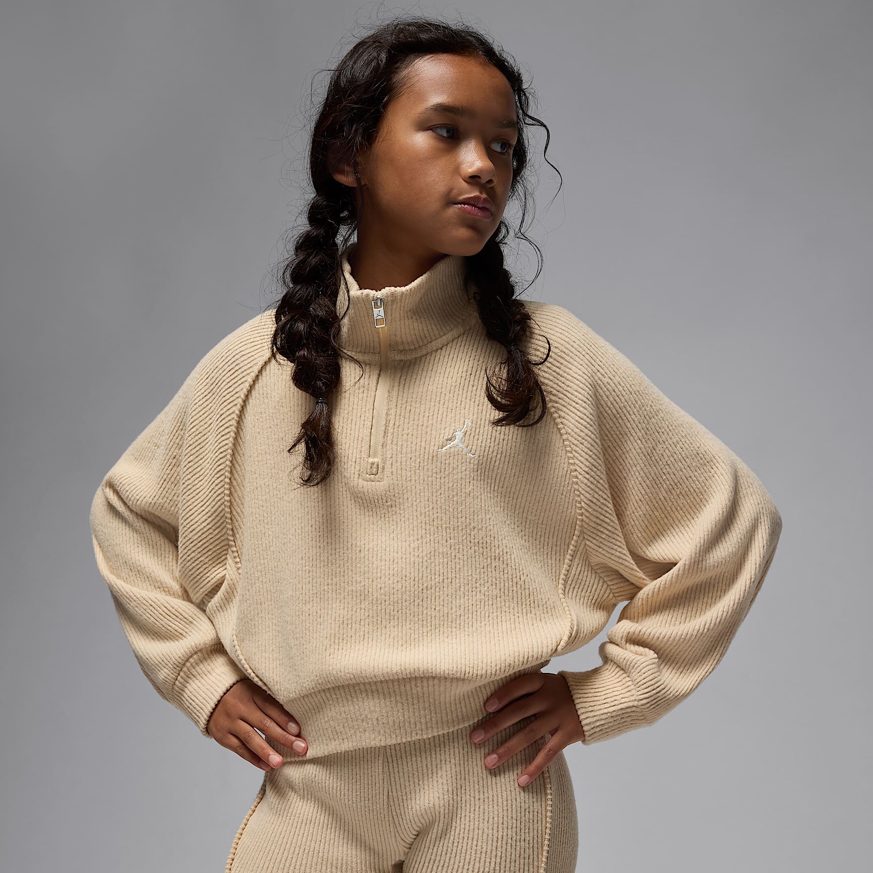 Jordan Big Kids' Quarter-Zip Long Sleeve Top