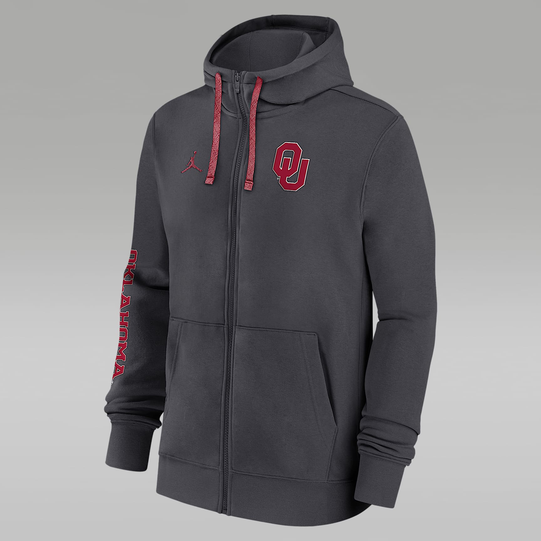 Oklahoma Sooners Sideline Team Issue Men's Jordan College Full-Zip Hoodie