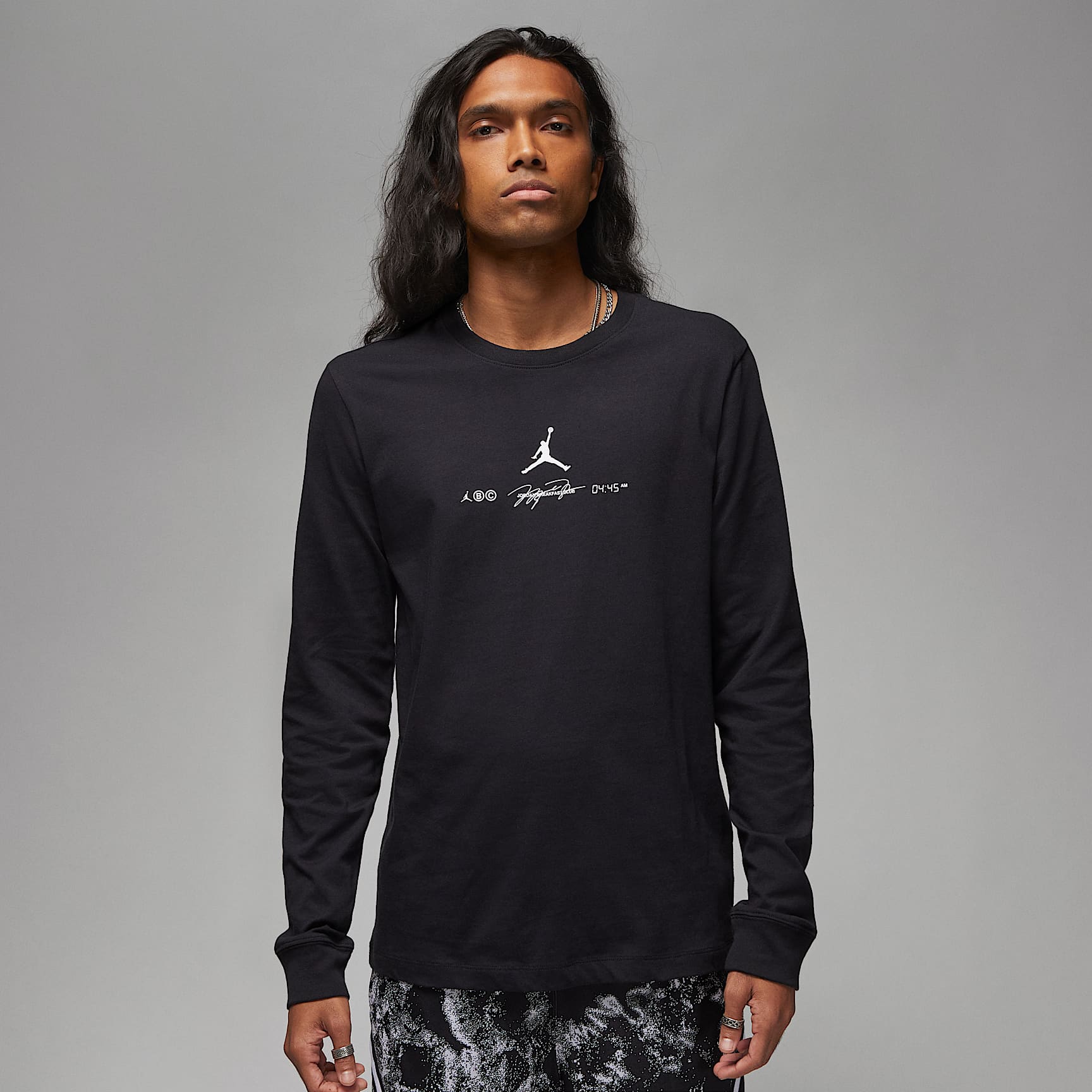 Jordan Dri-FIT Sport 男款圖樣長袖 T 恤