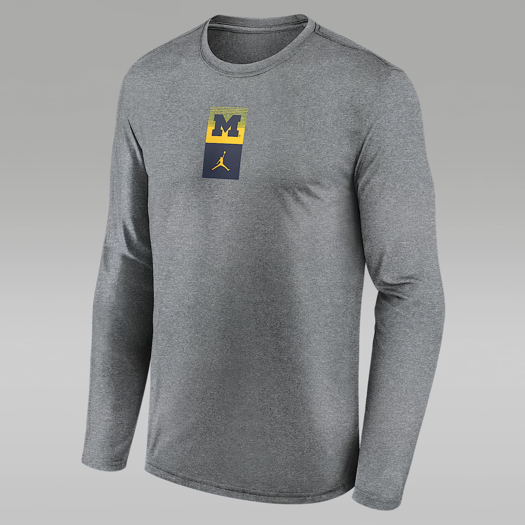 Michigan Primetime Stack Legend Men's Jordan Brand Dri-FIT College Long-Sleeve T-Shirt