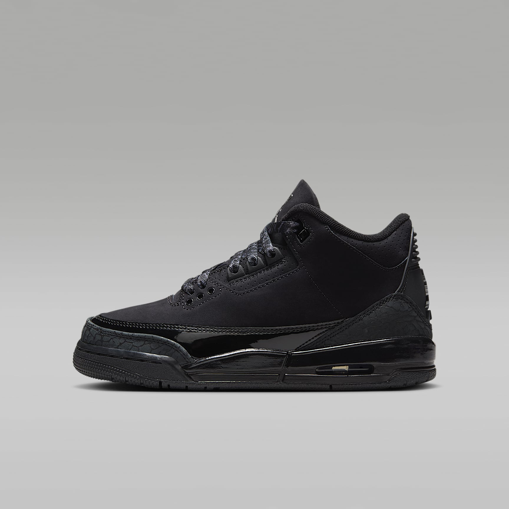 Tenis para niños grandes Air Jordan 3 Retro "Black Cat"