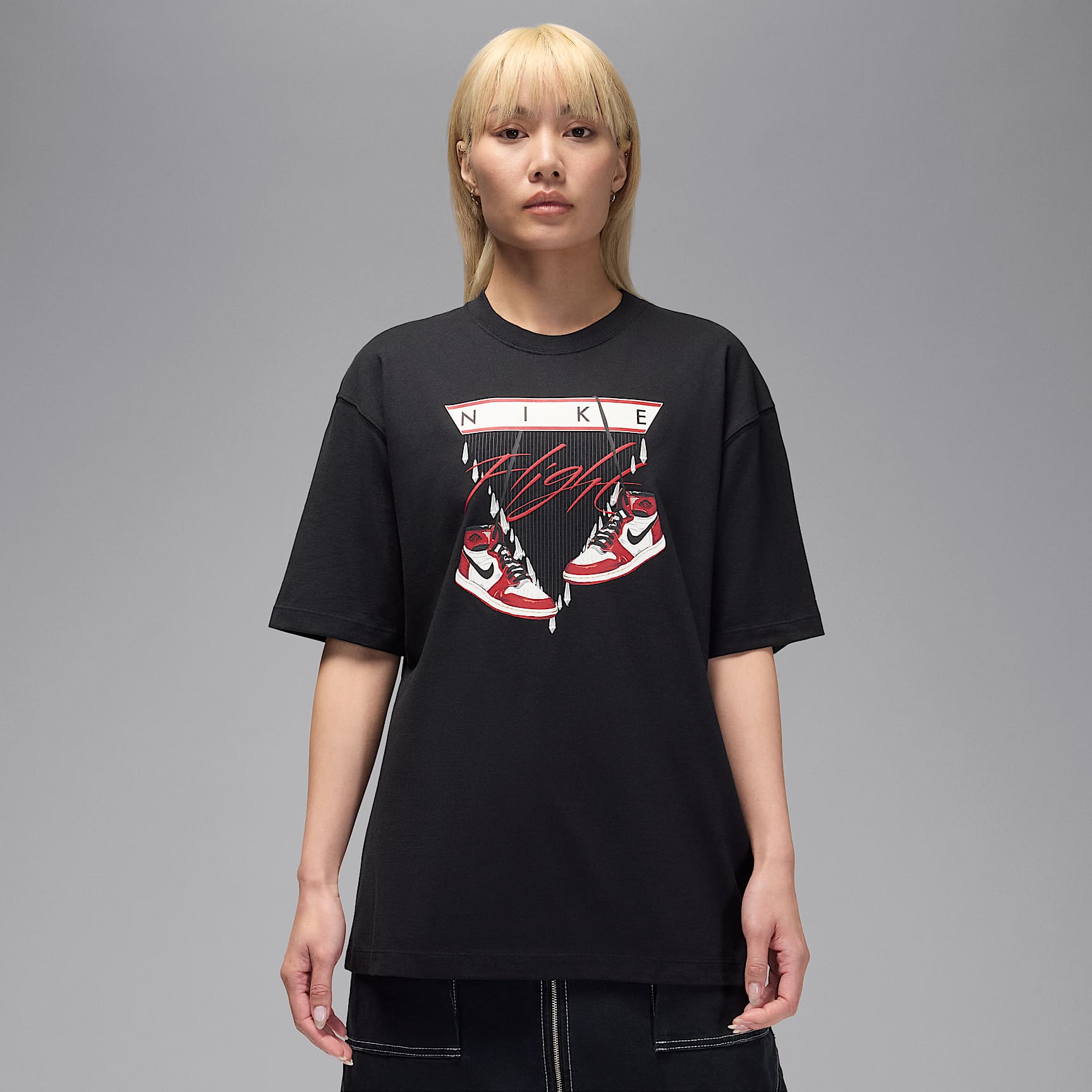 조던 플라이트 여성 오버사이즈 티셔츠