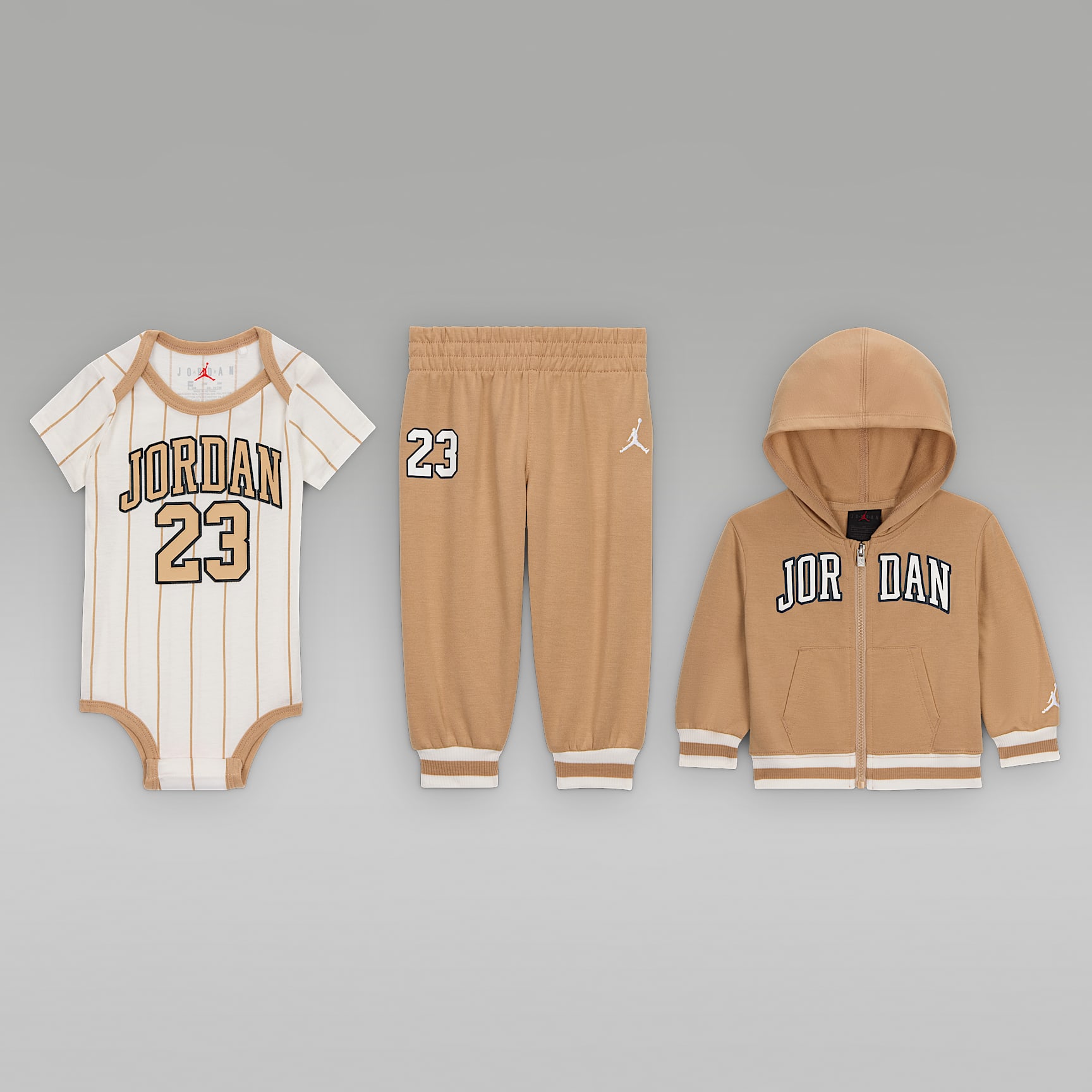 Jordan Baby 23 Jersey 3-Piece Full-Zip Hoodie Set