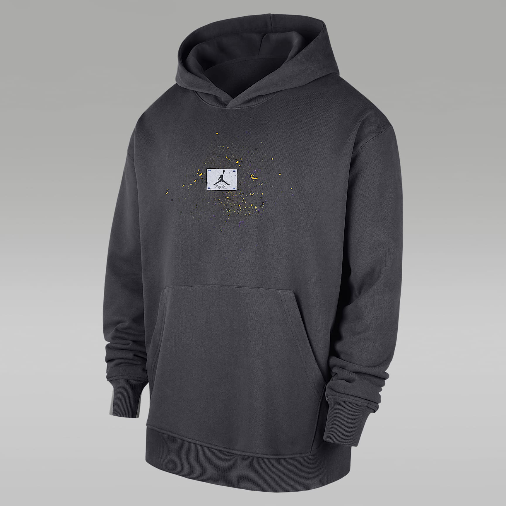 Pullover Hoodie Los Angeles Lakers Jordan Basketball Flight Fleece för män