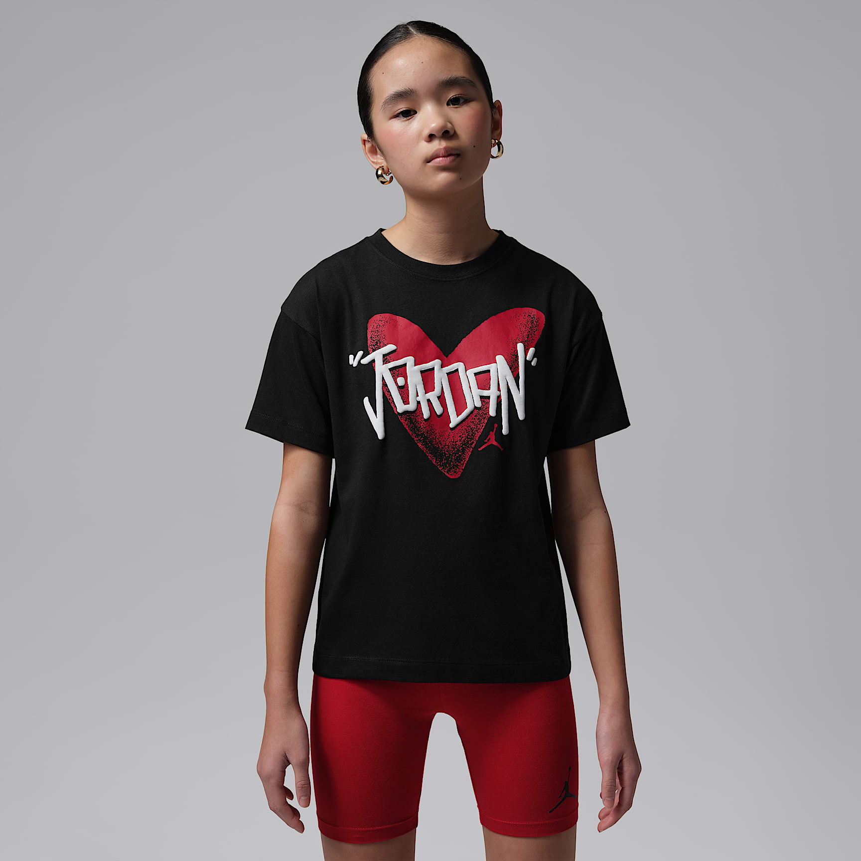 조던 주니어 하트 스케치 티셔츠
