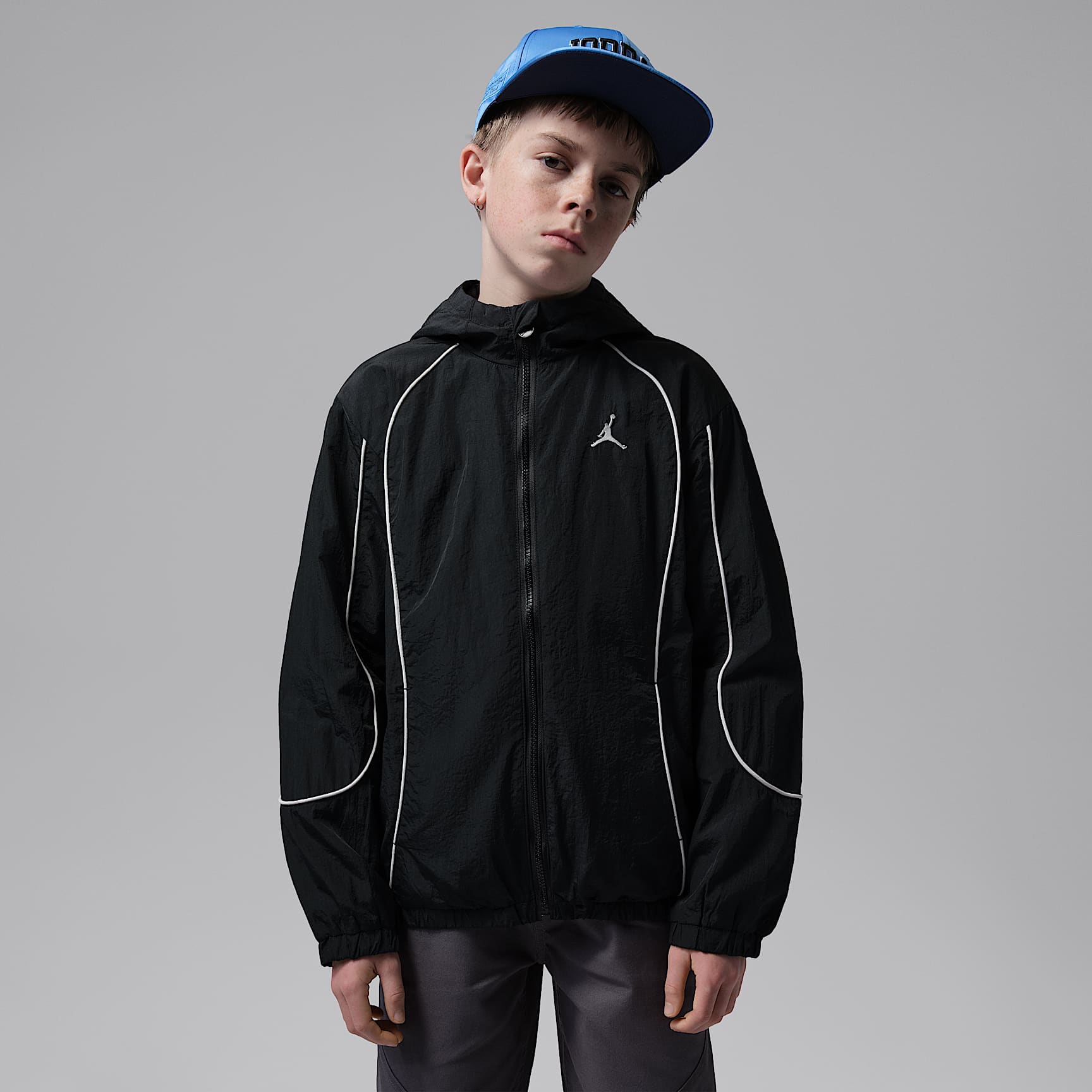 조던 주니어 컬러 블록 윈드 재킷