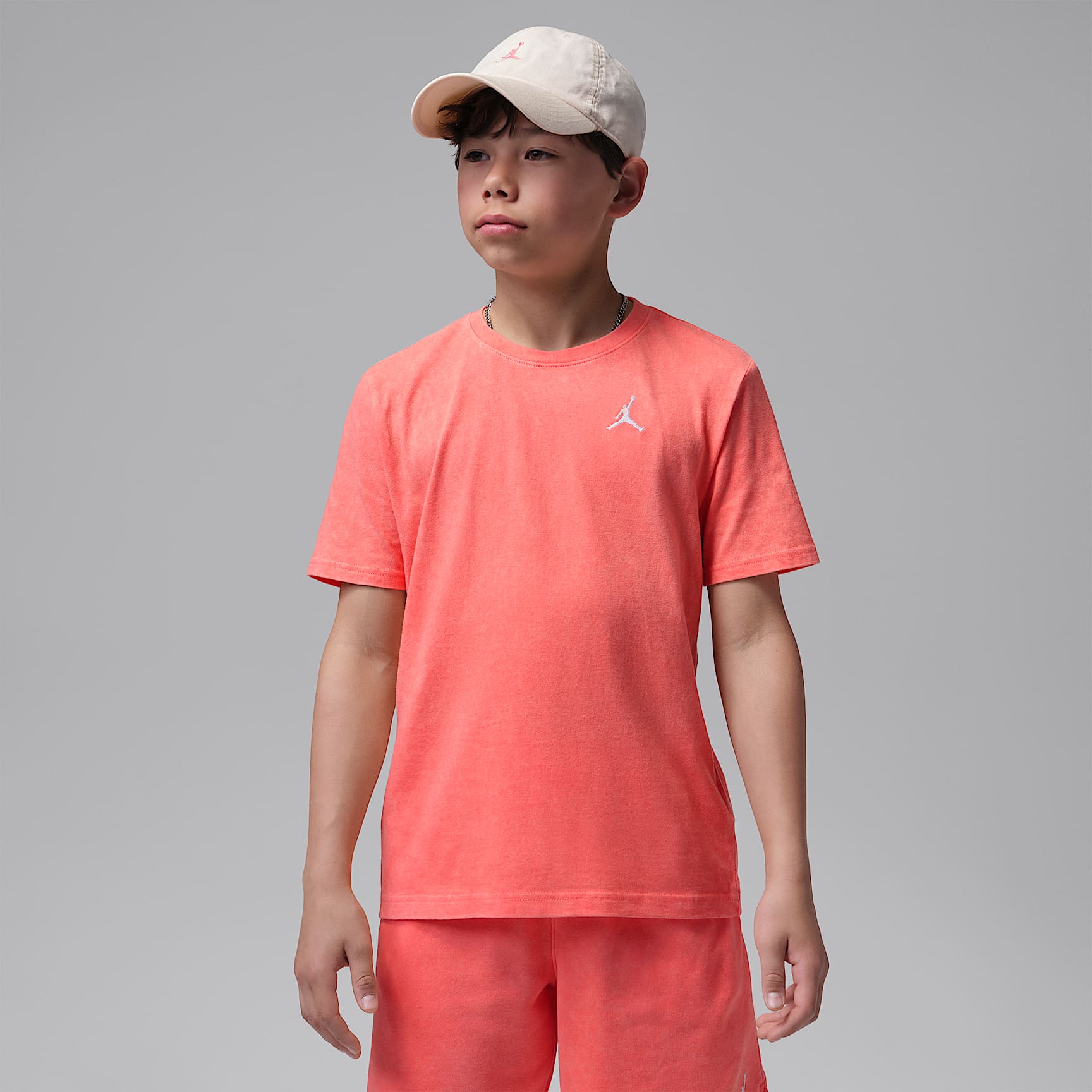 Jordan Big Kids' Air Embroidered Acid Wash T-Shirt