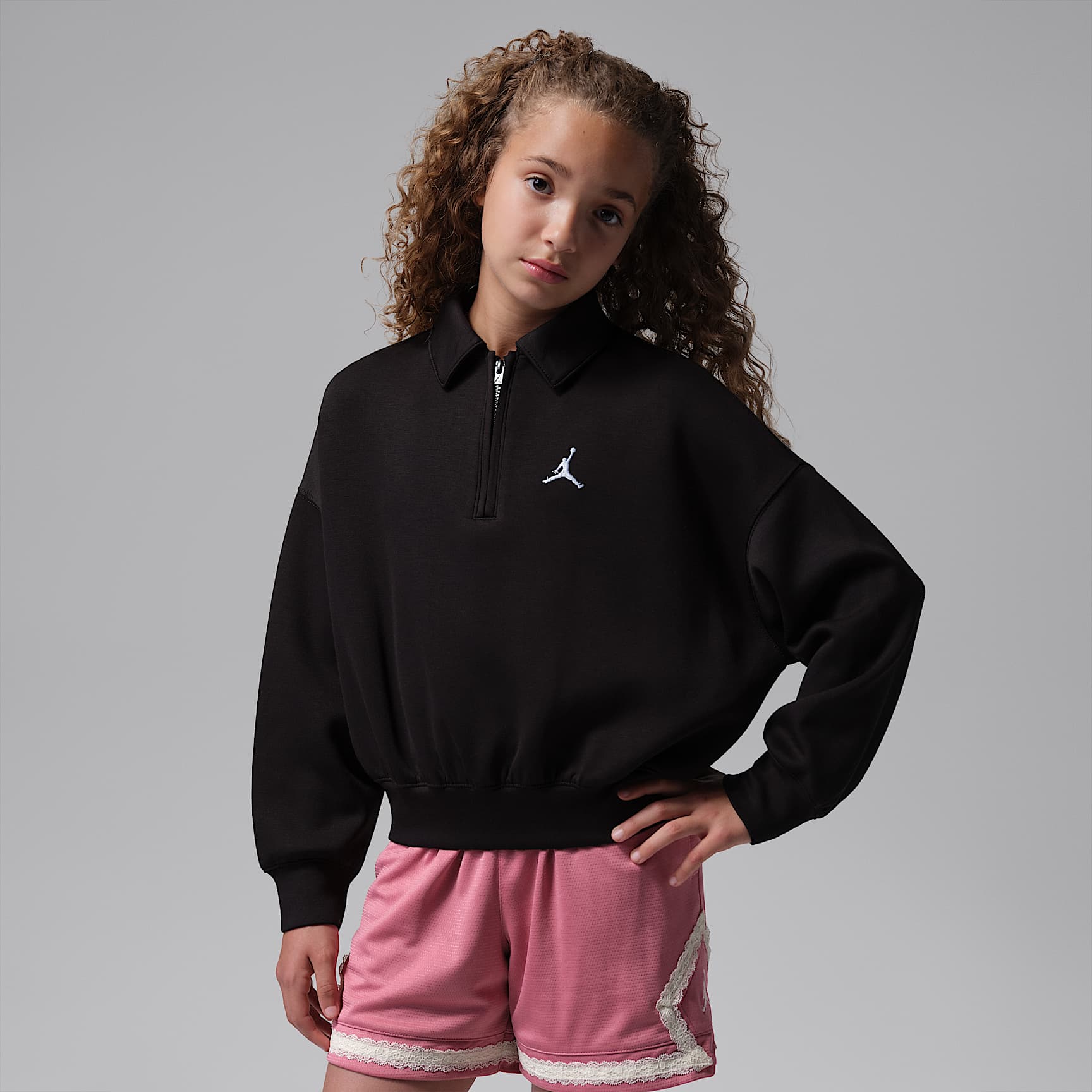 Jordan She's An All Star Big Kids' Half-Zip Top