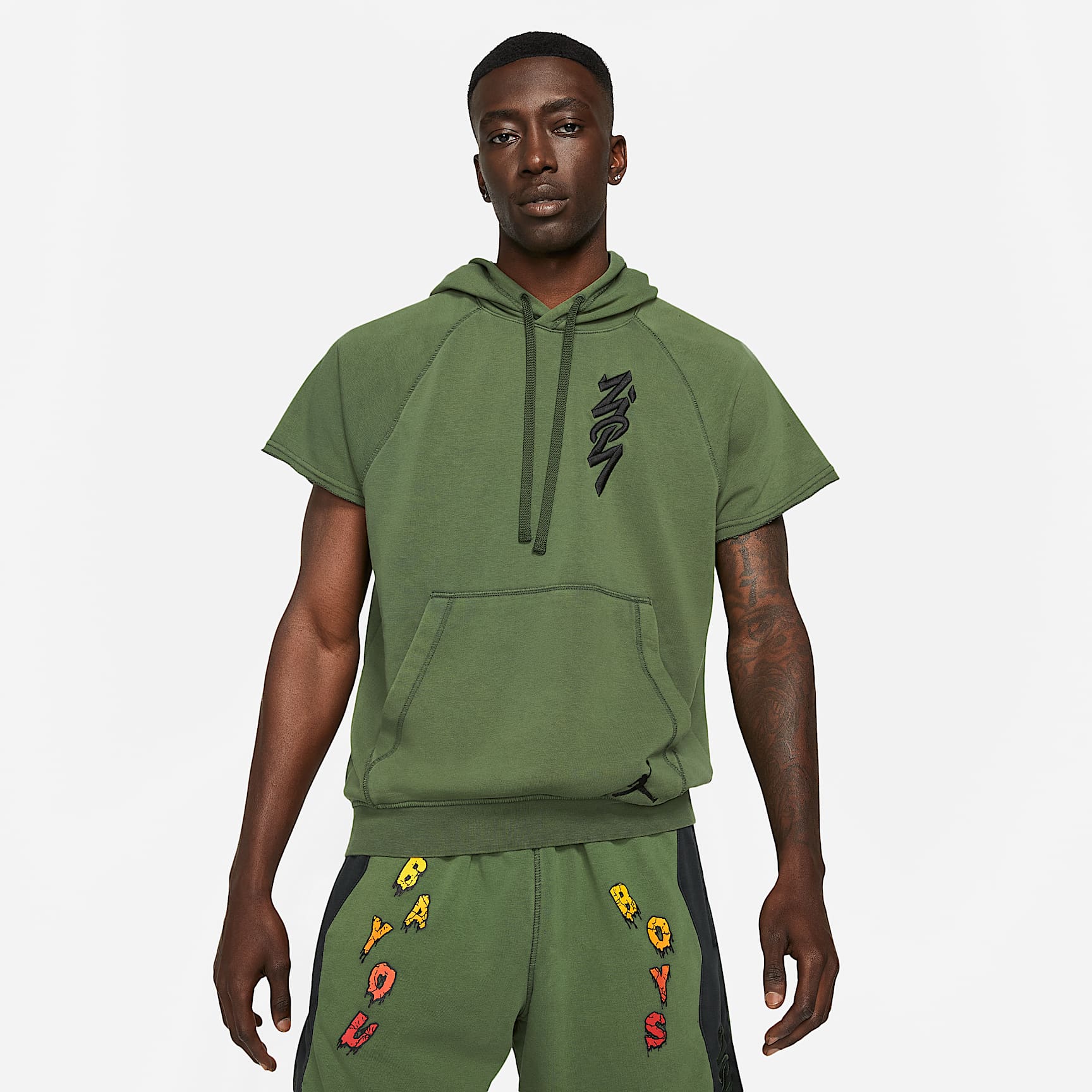 Sudadera con gorro recortada para hombre Jordan Dri-FIT Zion