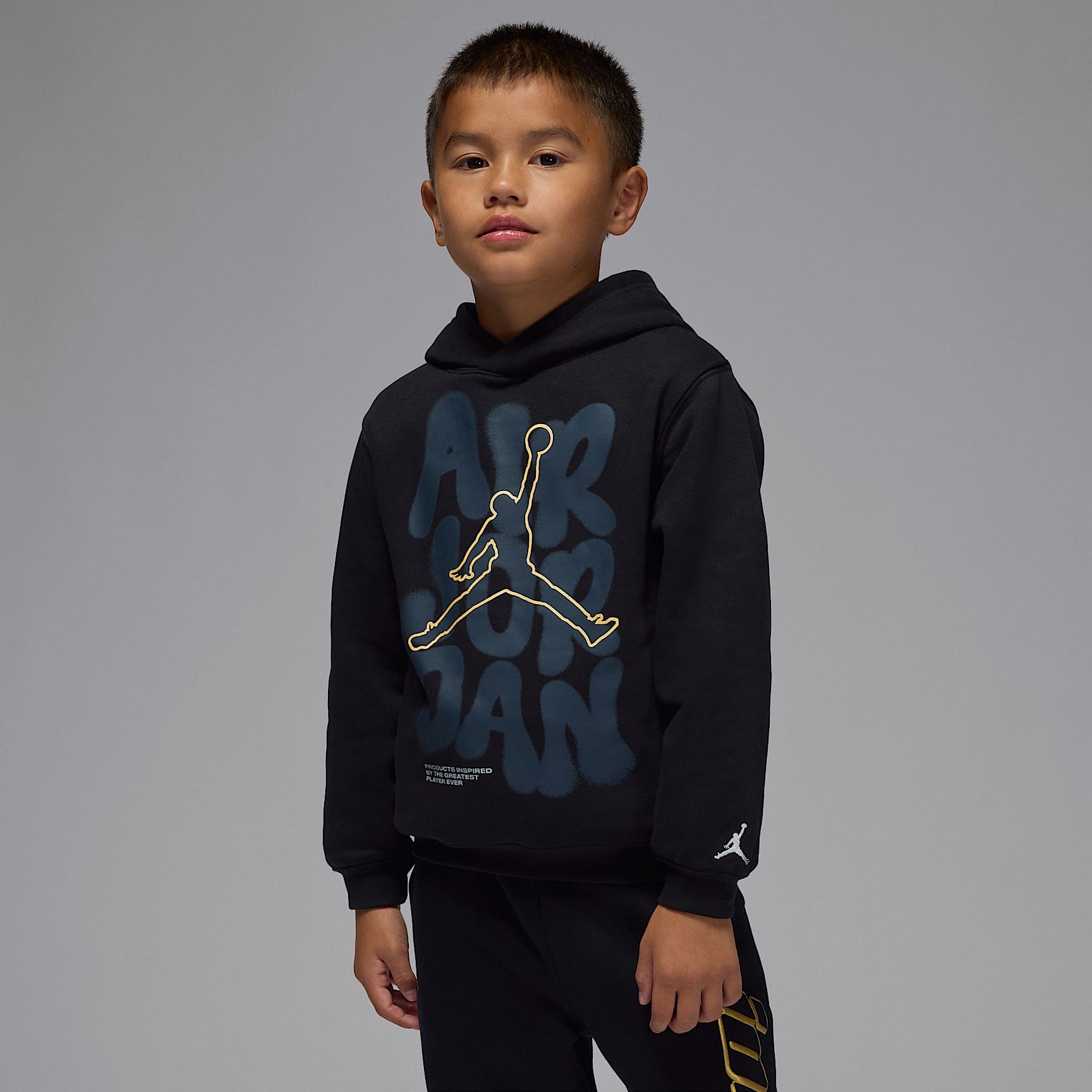 Sudadera con gorro sin cierre 23 Throw It Up para niños talla pequeña Jordan