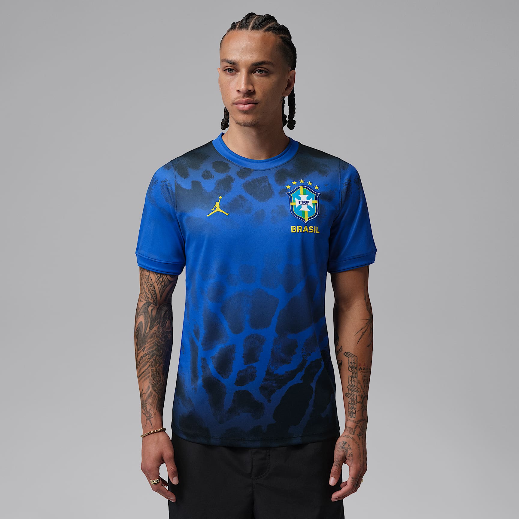 Brazil Academy Pro Men's Jordan Dri-FIT Football Short-Sleeve Pre-Match Top