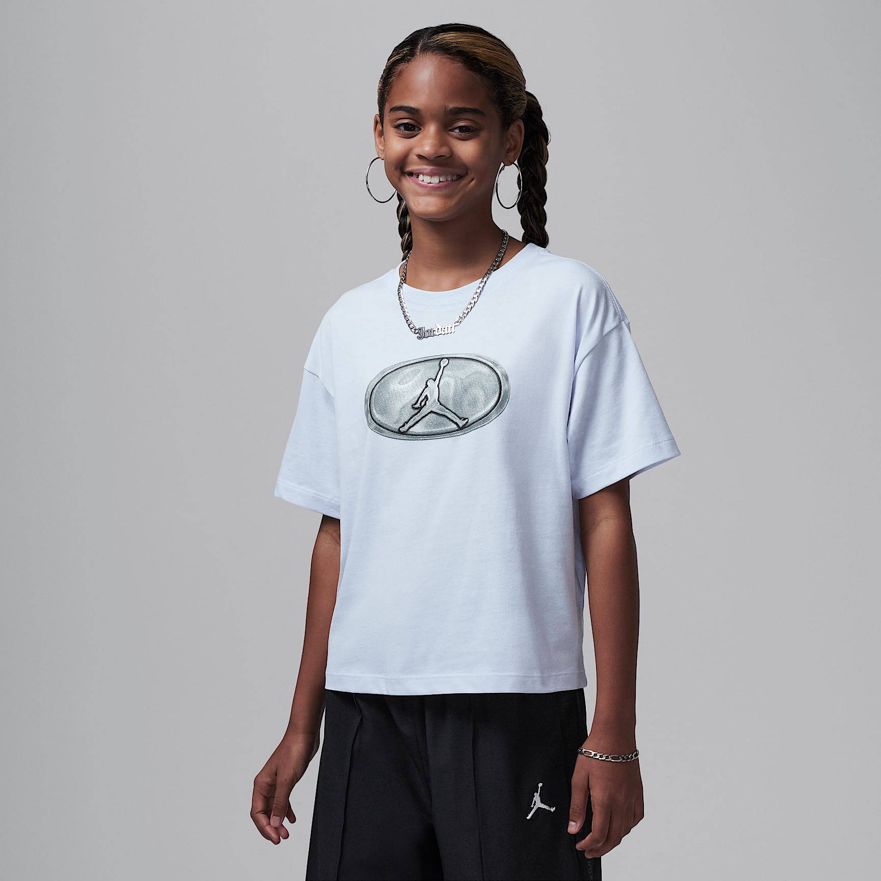 Playera para niños talla grande Jordan 1st Baby Blue
