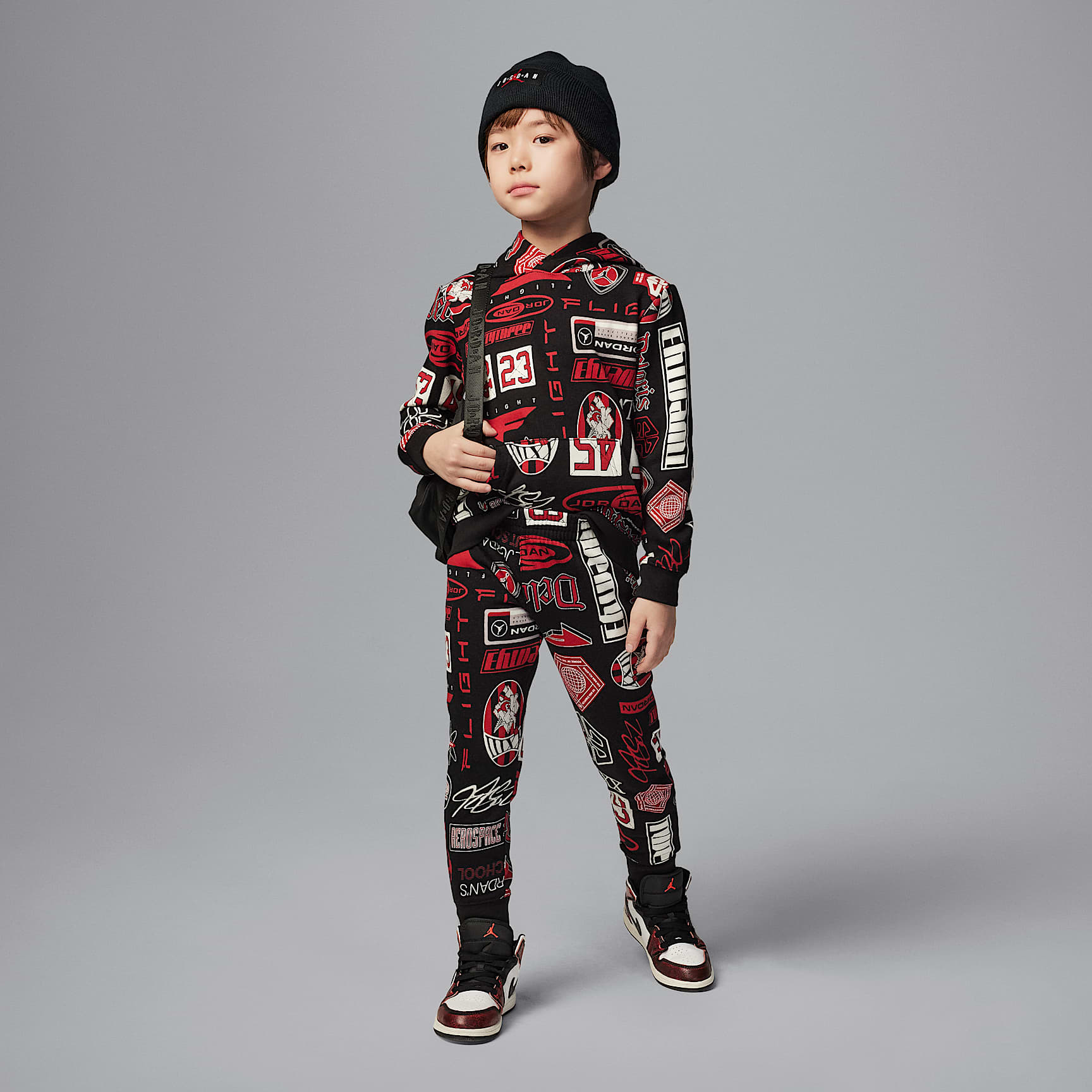 Jordan Younger Kids' Brooklyn Printed Fleece 2-Piece Pullover Hoodie Set