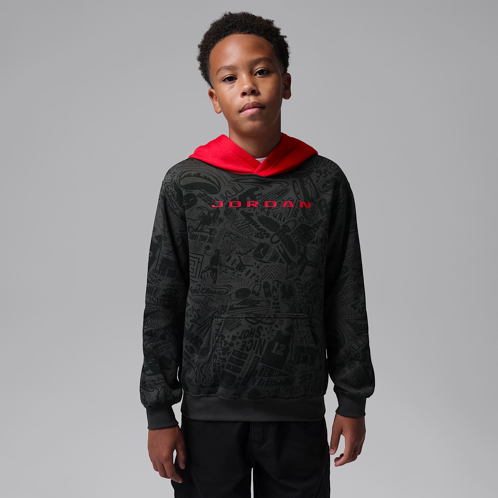 Jordan Big Kids' Brooklyn Printed Pullover Hoodie