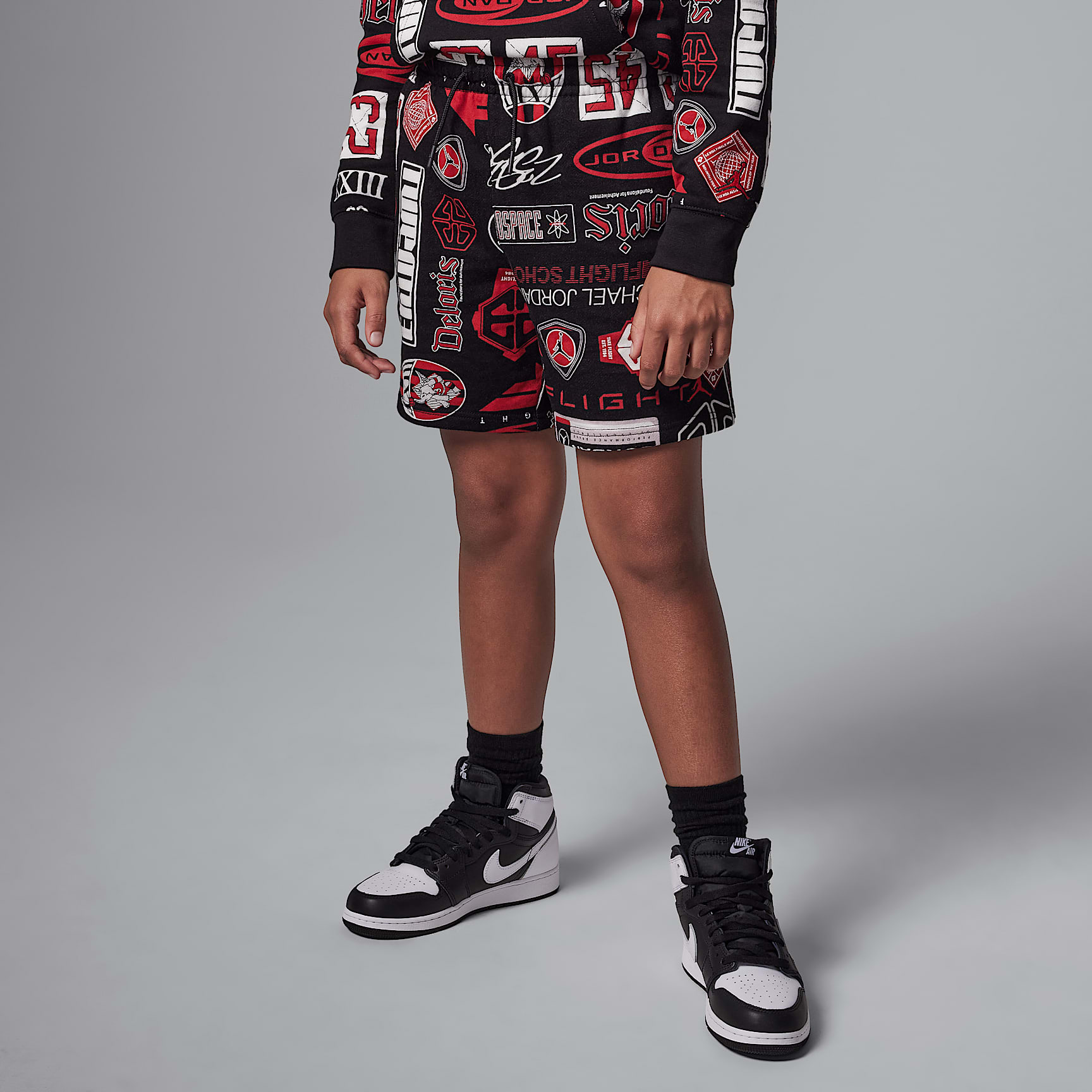Shorts de French Terry estampados para niños talla grande Jordan Essentials