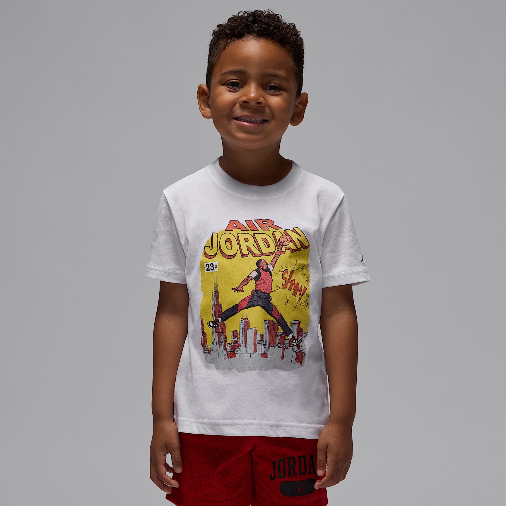 Playera Comic Slam para niños de preescolar Jordan