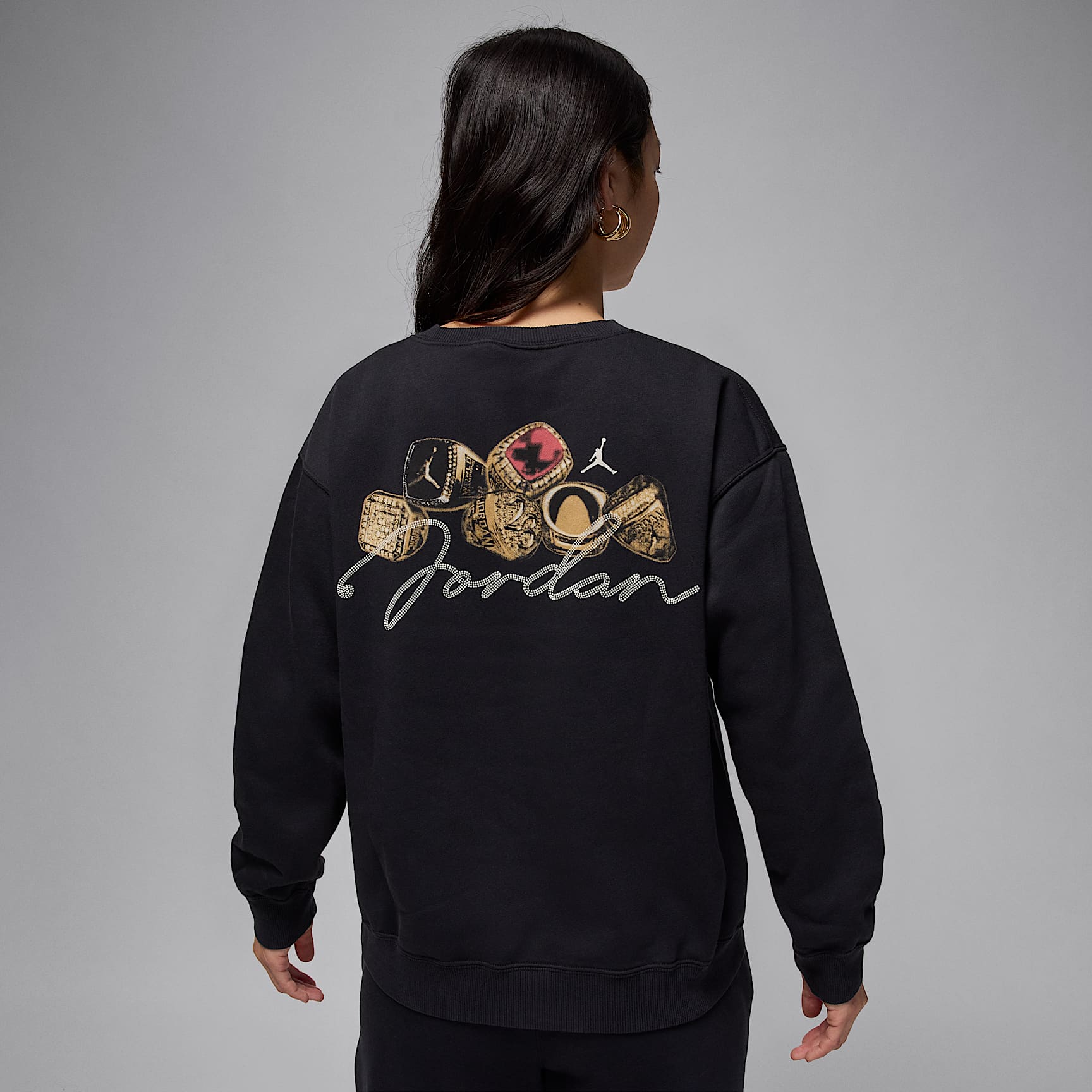 조던 브루클린 플리스 여성 크루넥 스웻셔츠