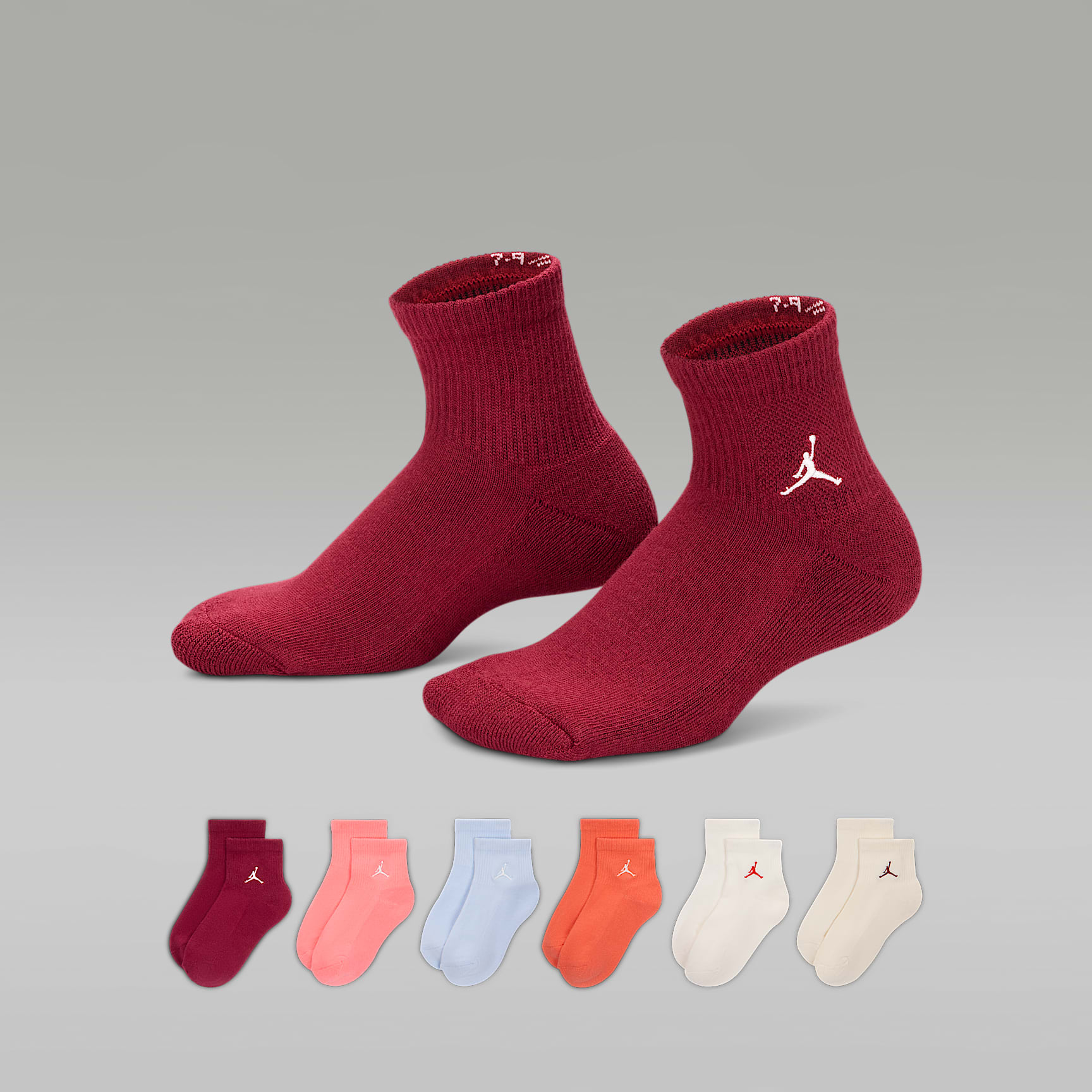 Jordan Everyday Essentials Big Kids' Ankle Socks (6 Pairs)