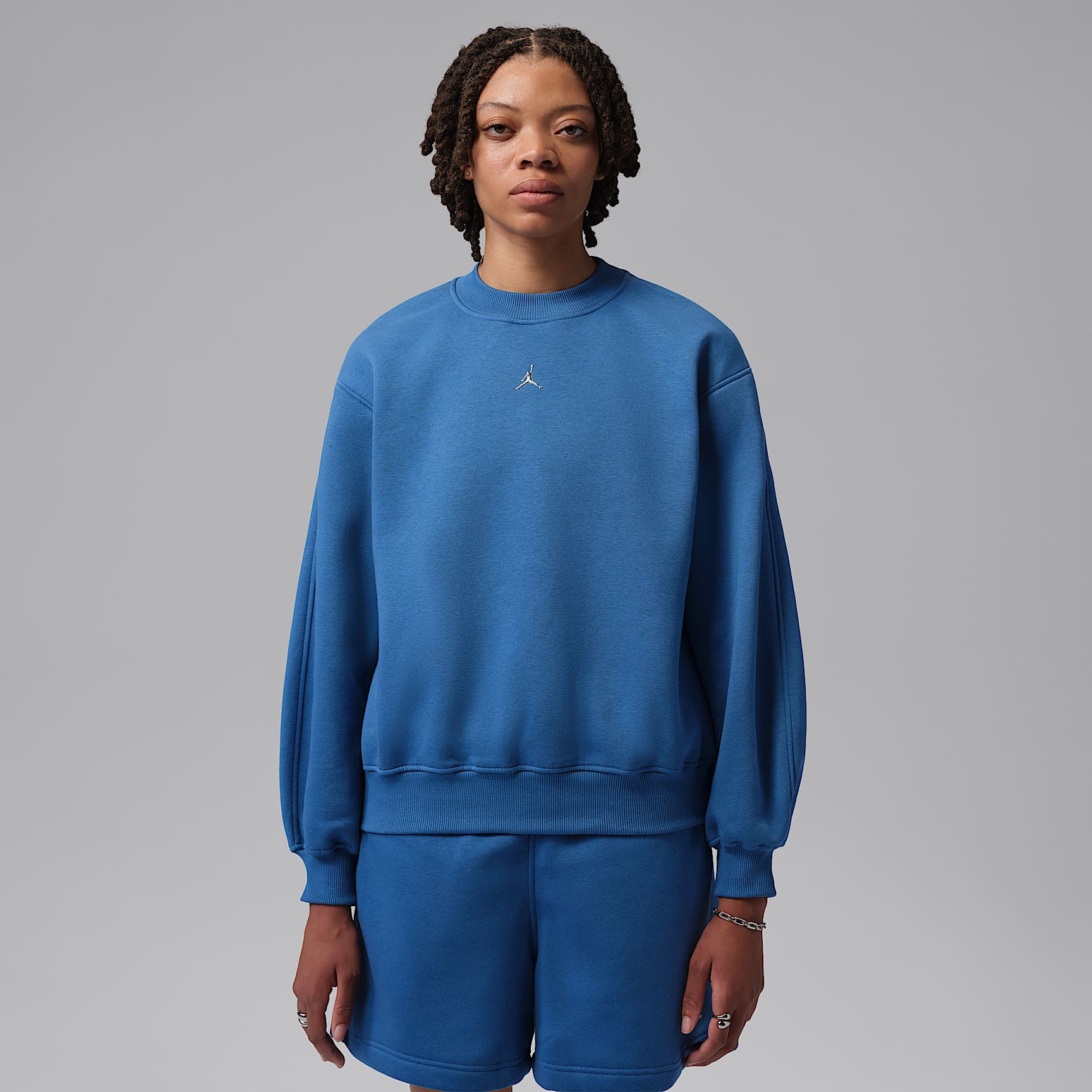 Sudadera de cuello redondo de tejido Fleece para mujer Jordan Brooklyn