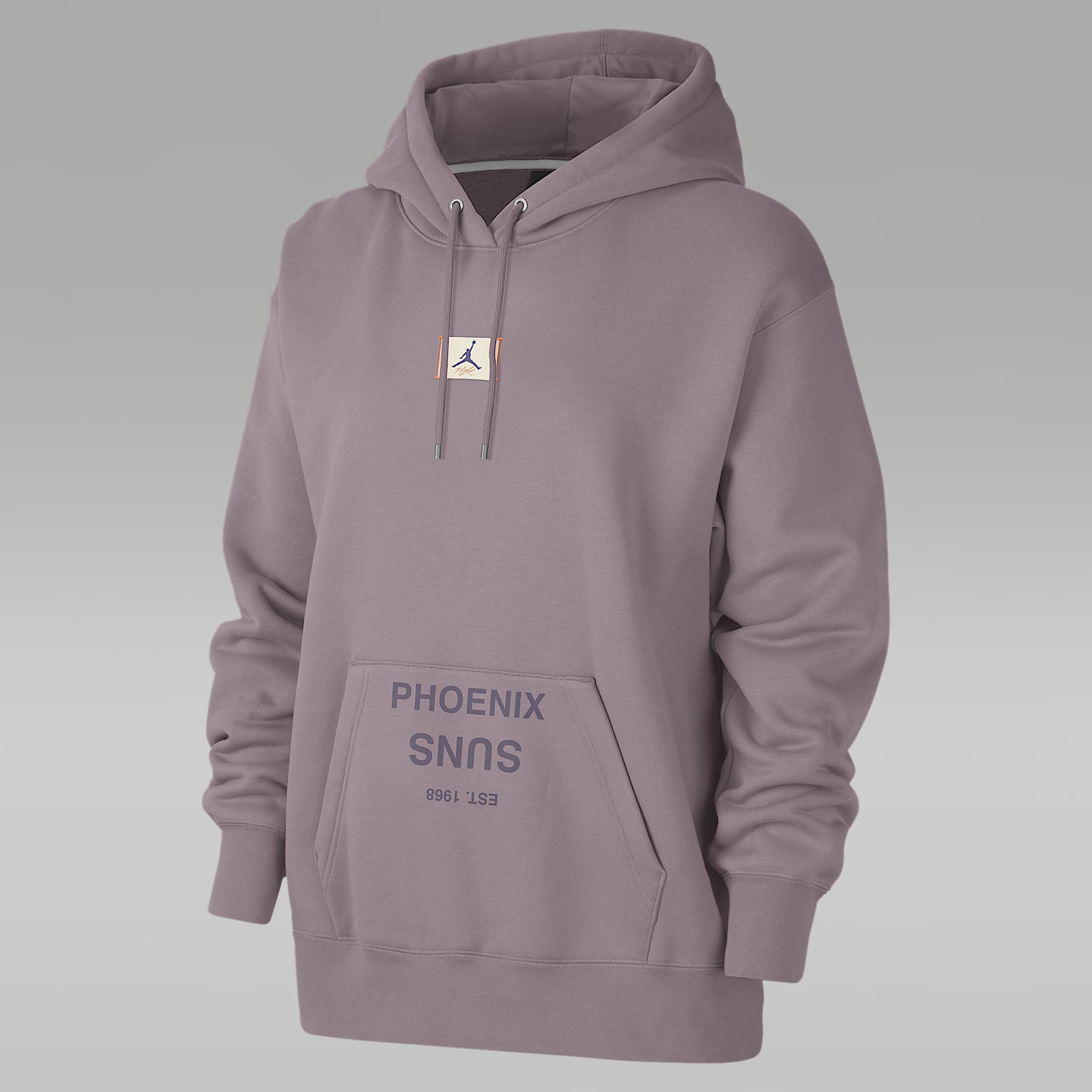 Sudadera sin cierre con gorro forrado de satén Jordan de la NBA para mujer Phoenix Suns Flight Fleece