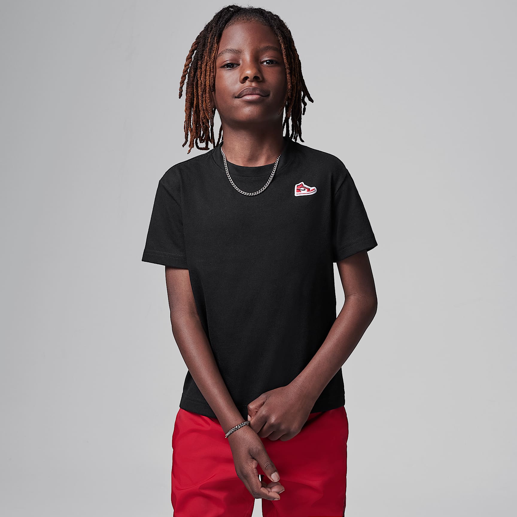 Playera con parche para niños talla pequeña Air Jordan 1