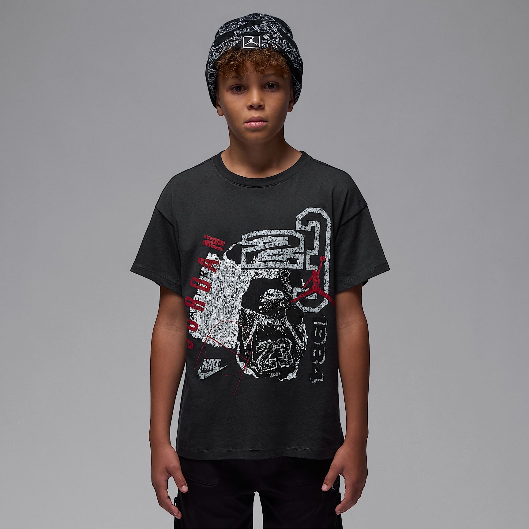 Playera '84 Scrapbook para niños talla grande Jordan