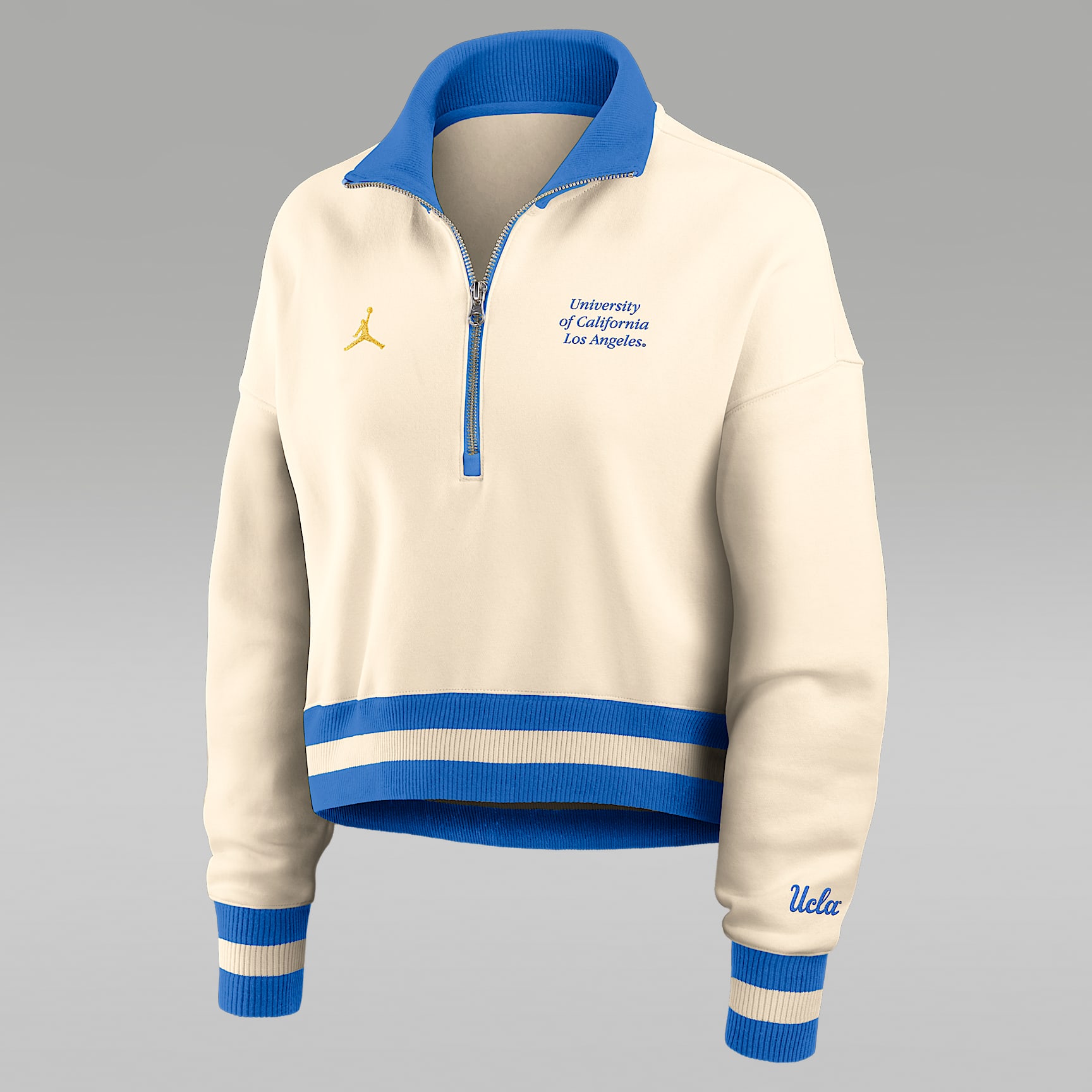 UCLA Legacy Women's Jordan Brand College Cropped 1/4-Zip Crew