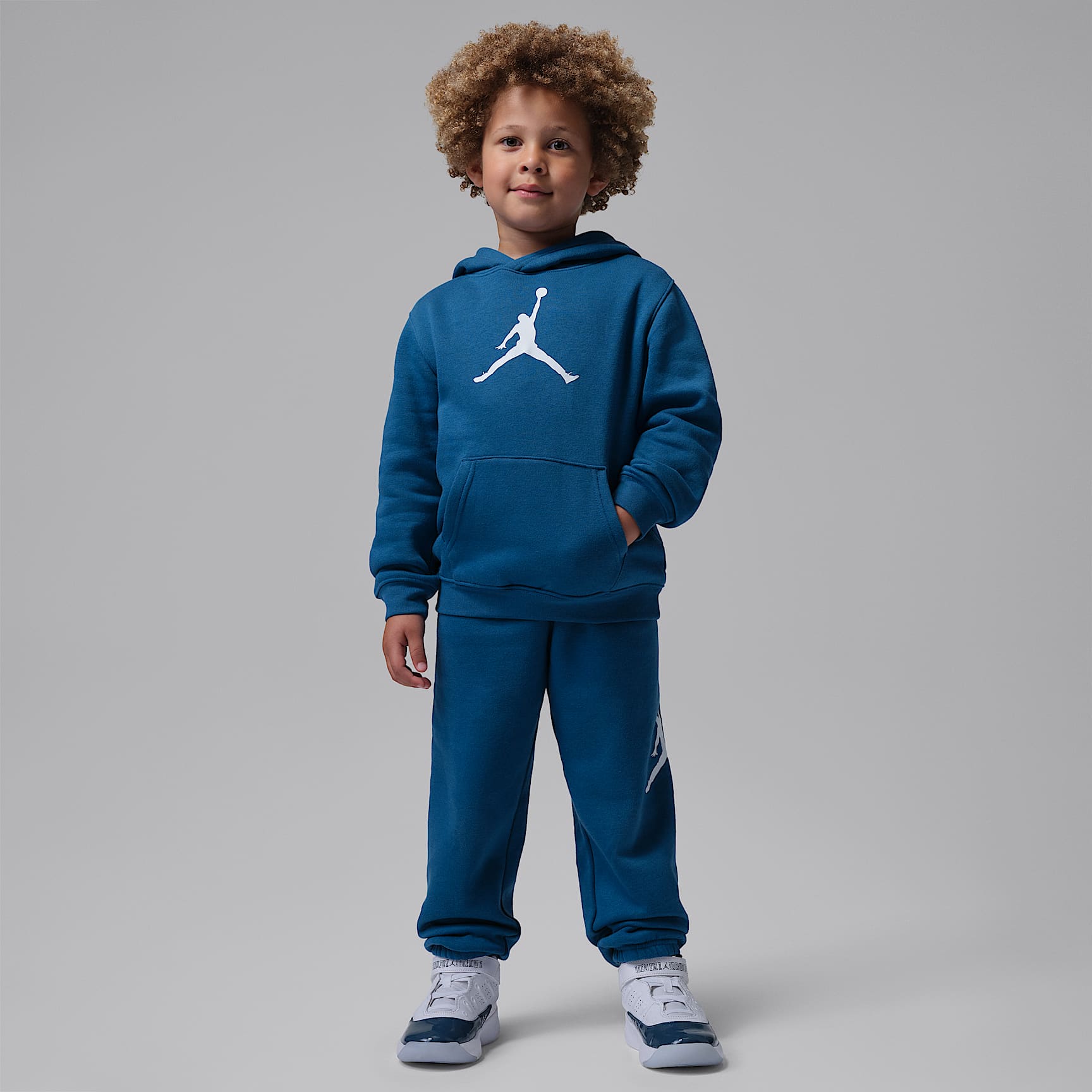 Jordan Conjunto de dos piezas con sudadera con capucha de tejido Fleece Jumbo Jumpman - Niño/a pequeño/a