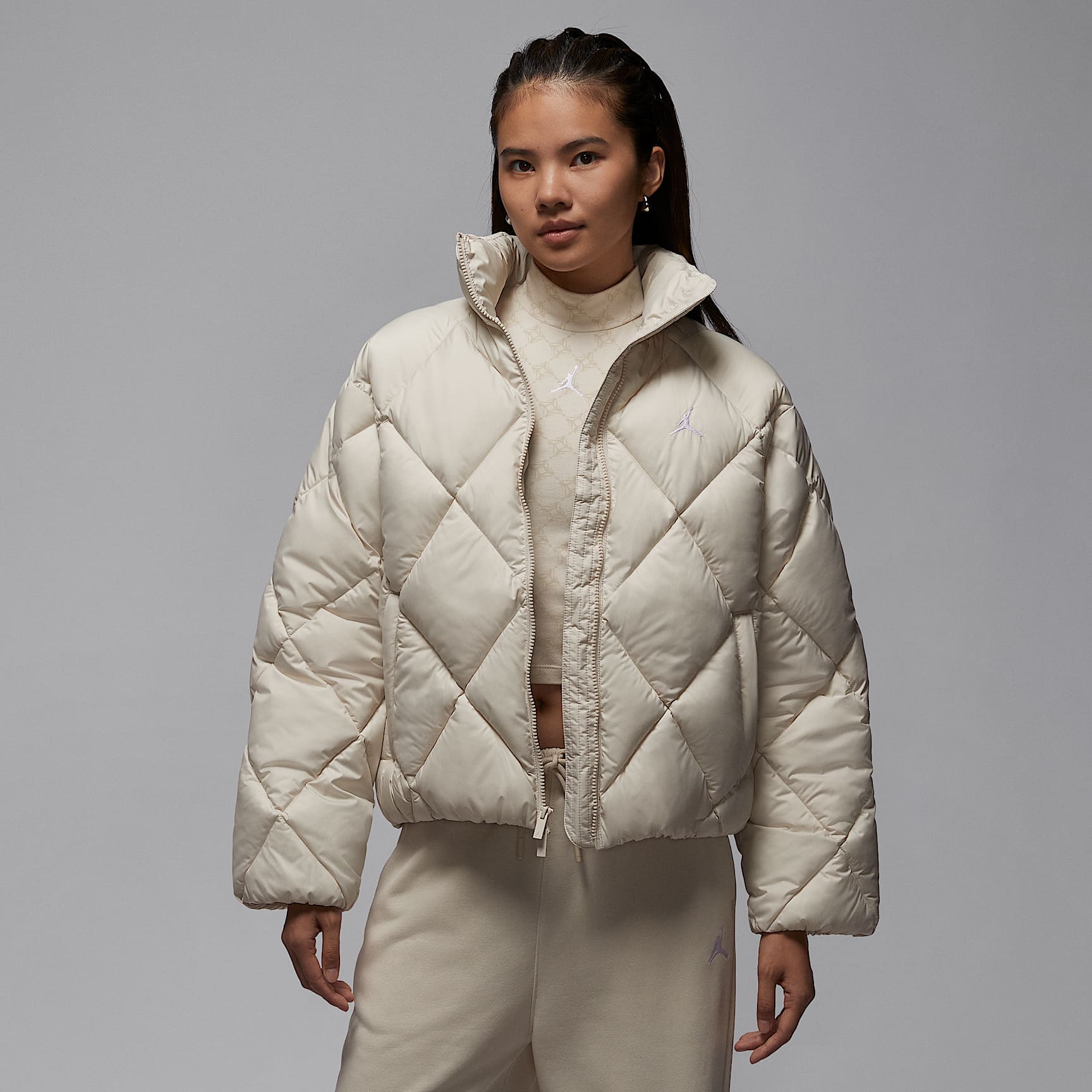 조던 브루클린 여성 퀼팅 패딩 재킷