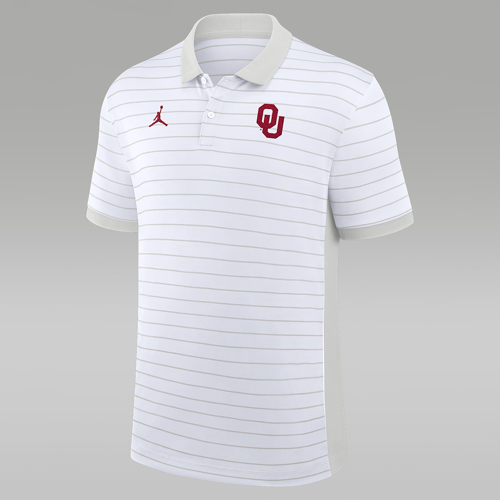 Oklahoma Sideline Victory Stripe Men's Jordan Brand Dri-FIT College Polo