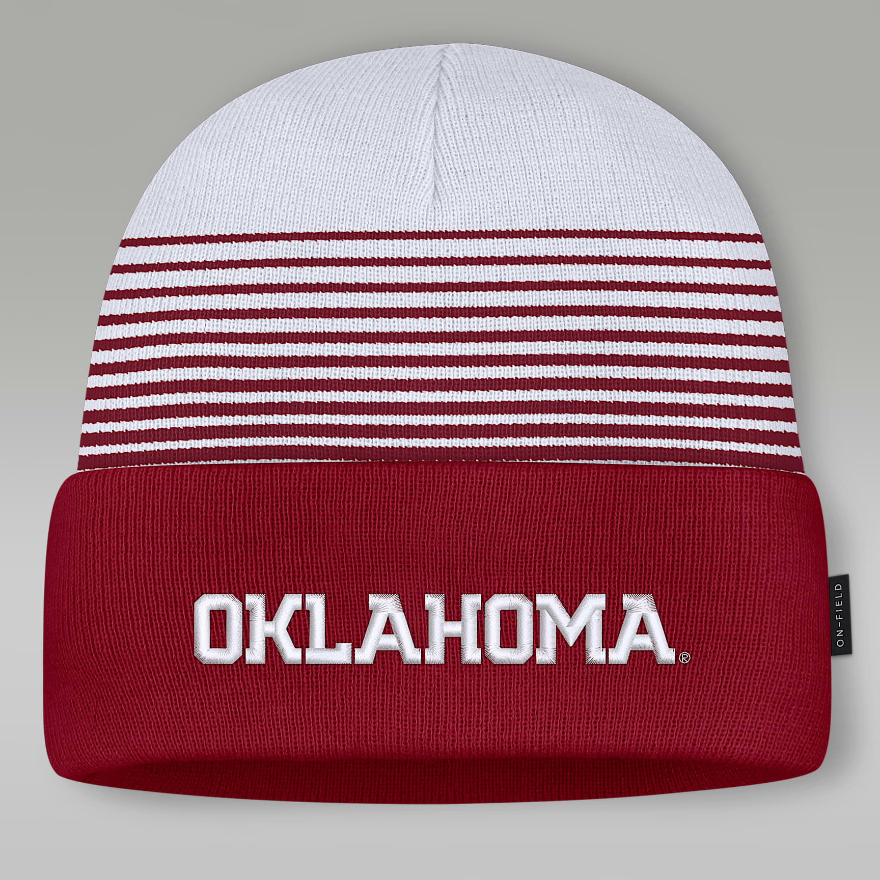 Gorro con dobladillo universitario marca Jordan para hombre Oklahoma Sideline Utility