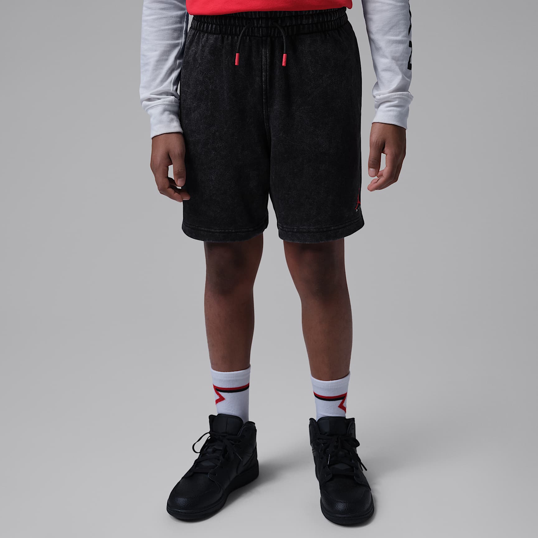 Shorts Acid Wash de French Terry para niños talla grande Jordan