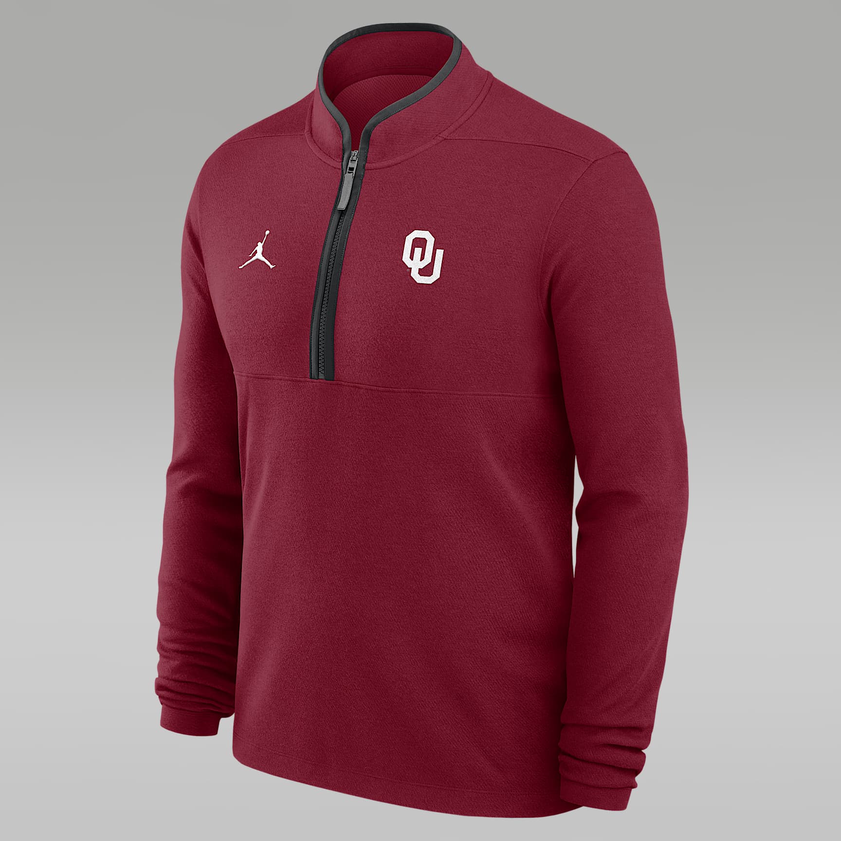 Oklahoma Victory Men's Jordan Brand Dri-FIT College 1/2-Zip Long-Sleeve Top