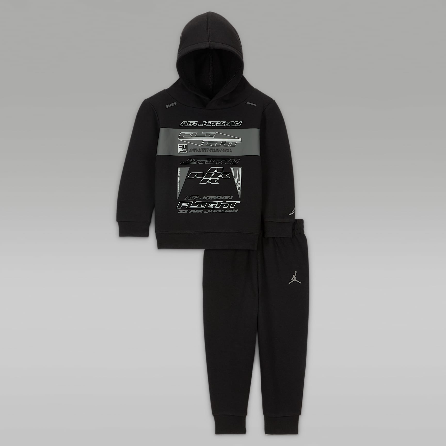 Dwuczęściowy dzianinowy zestaw z bluzą dla niemowląt (12–24 M) Jordan MJ Flight MVP