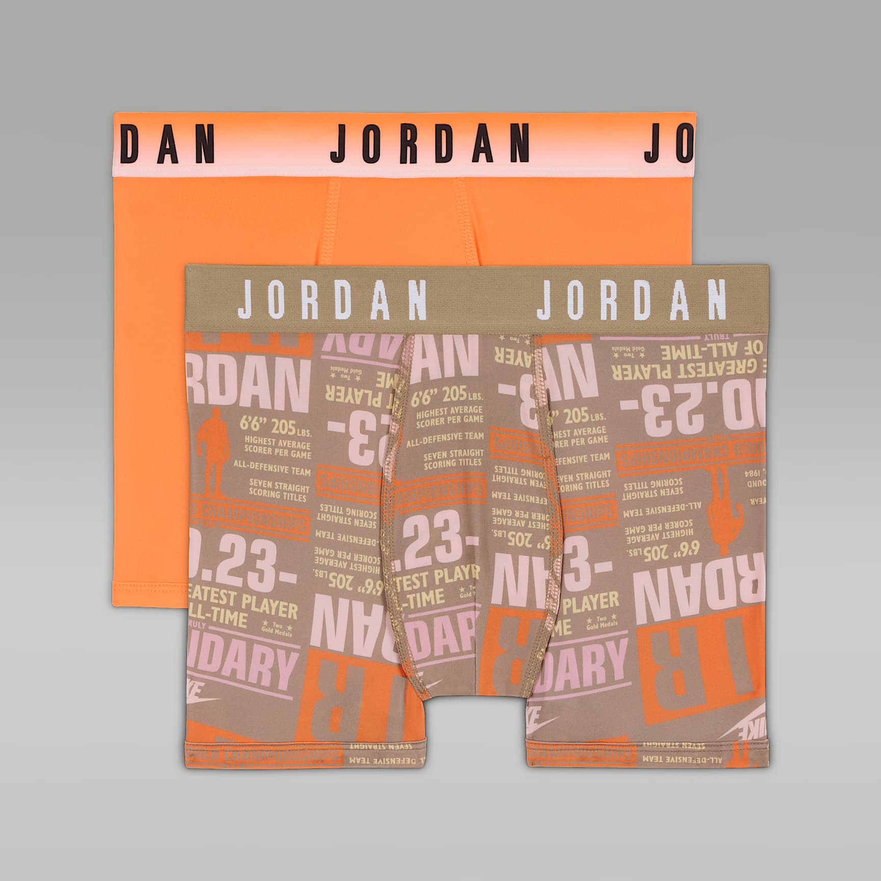 Ropa interior estampada Dri-FIT para niños talla grande (paquete de 2) Jordan