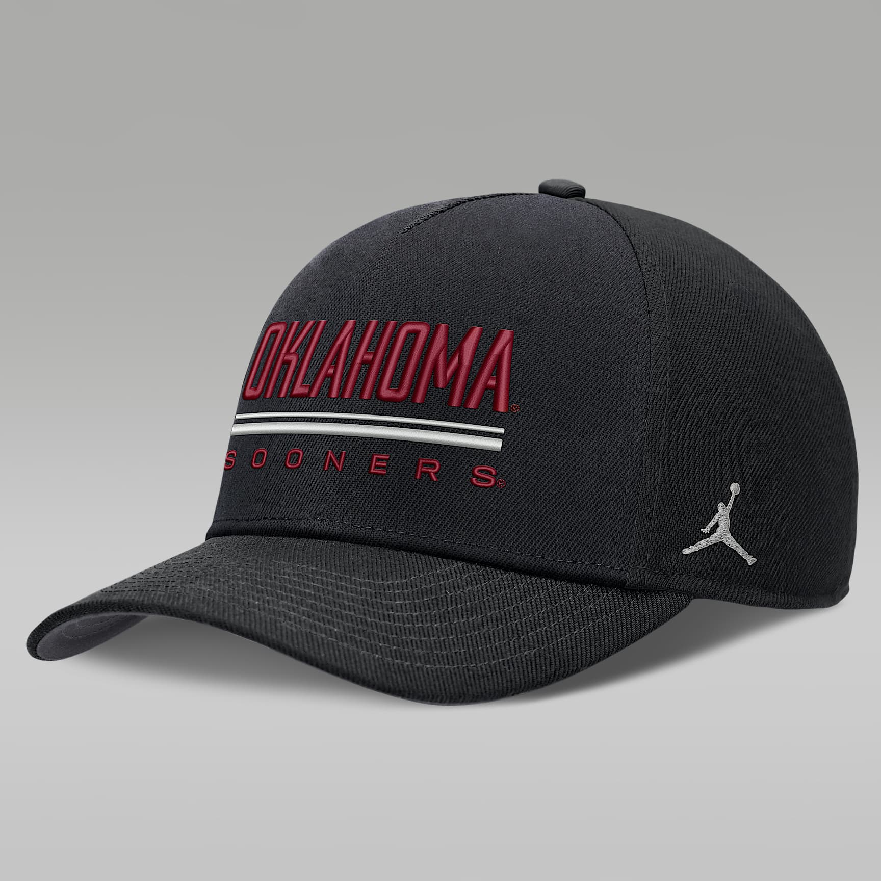 Gorra universitaria marca Jordan Dri-FIT ajustable para hombre Oklahoma Sideline Practice Rise
