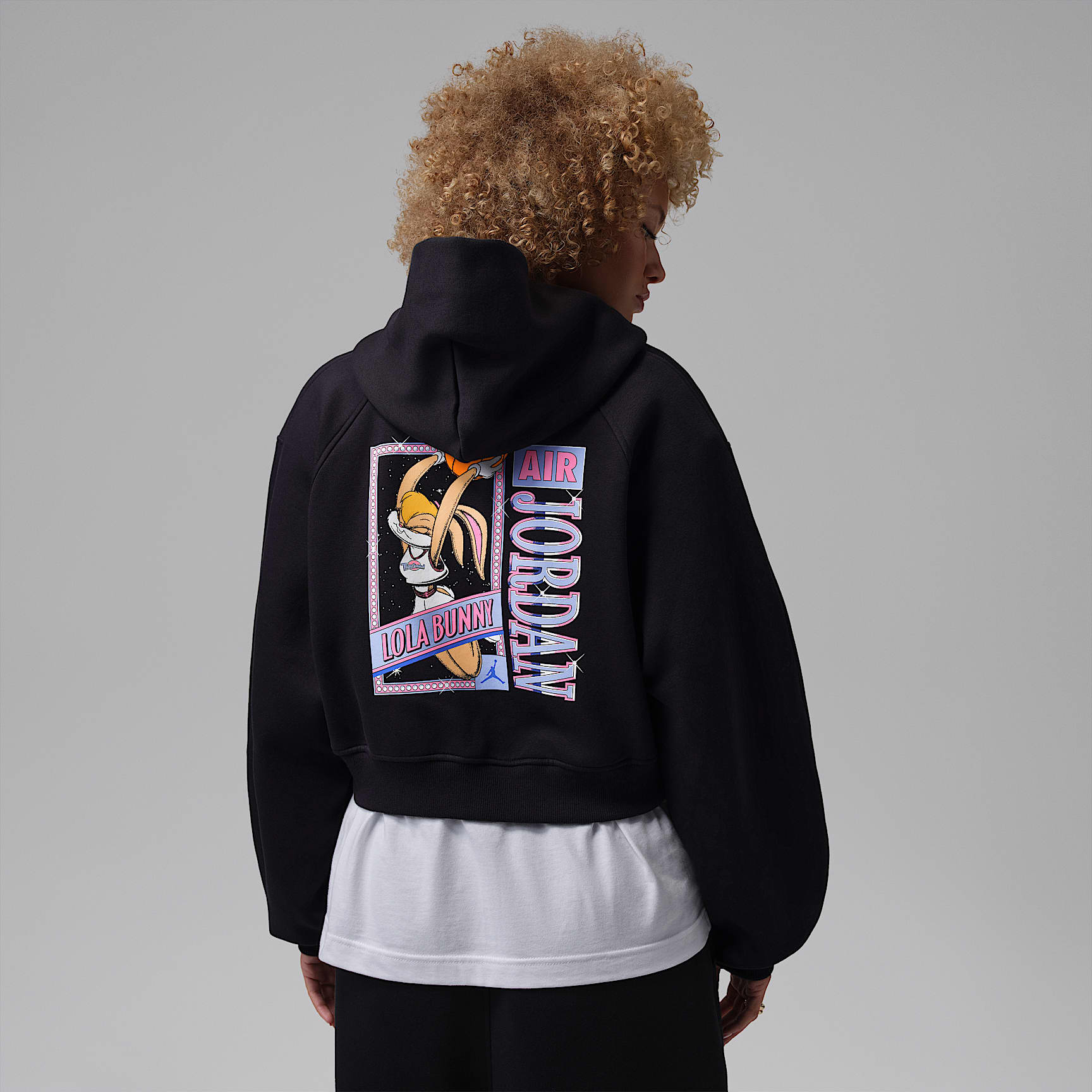 Jordan Brooklyn Space Jam Fleece Women's Full-Zip Cropped Hoodie