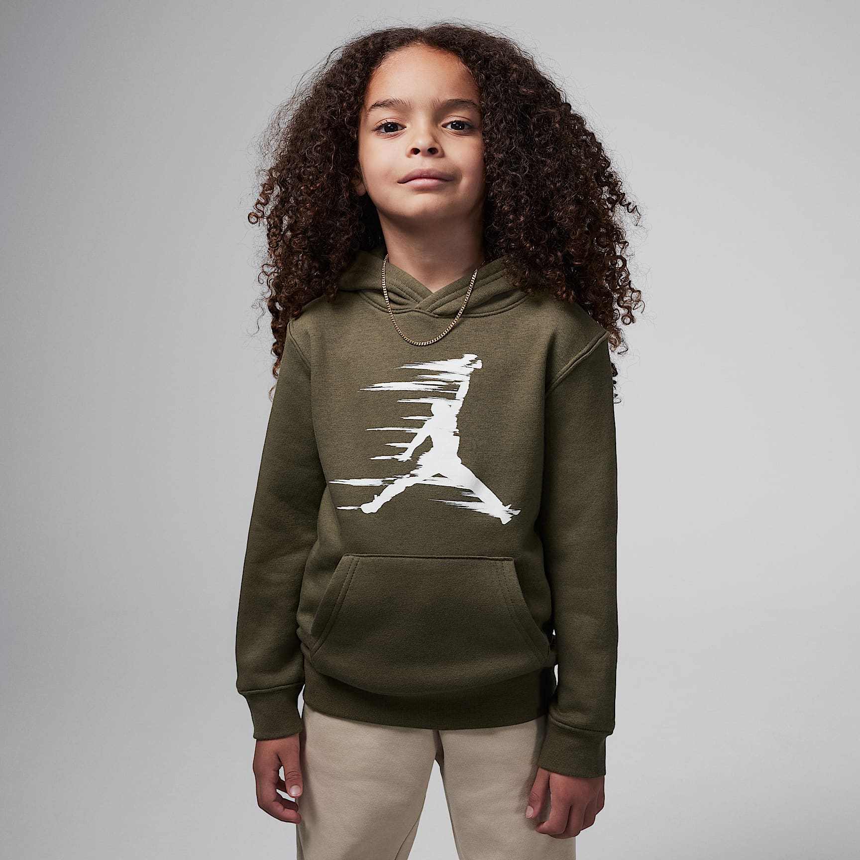 Sudadera con gorro sin cierre de tejido Fleece para niños talla grande Jordan Flight MVP