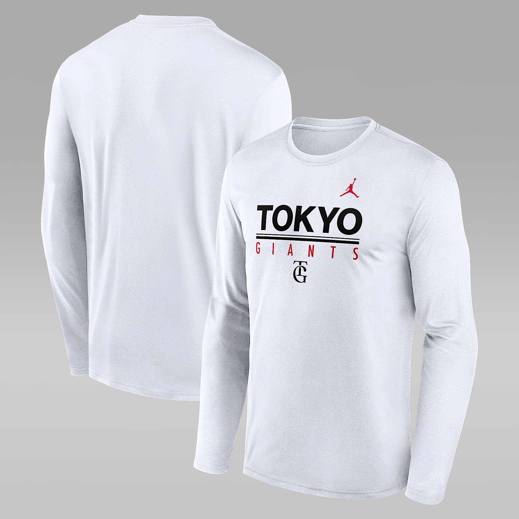東京 読売ジャイアンツ x ジョーダン エクスクルーシブコレクション メンズ ロングスリーブ Tシャツ
